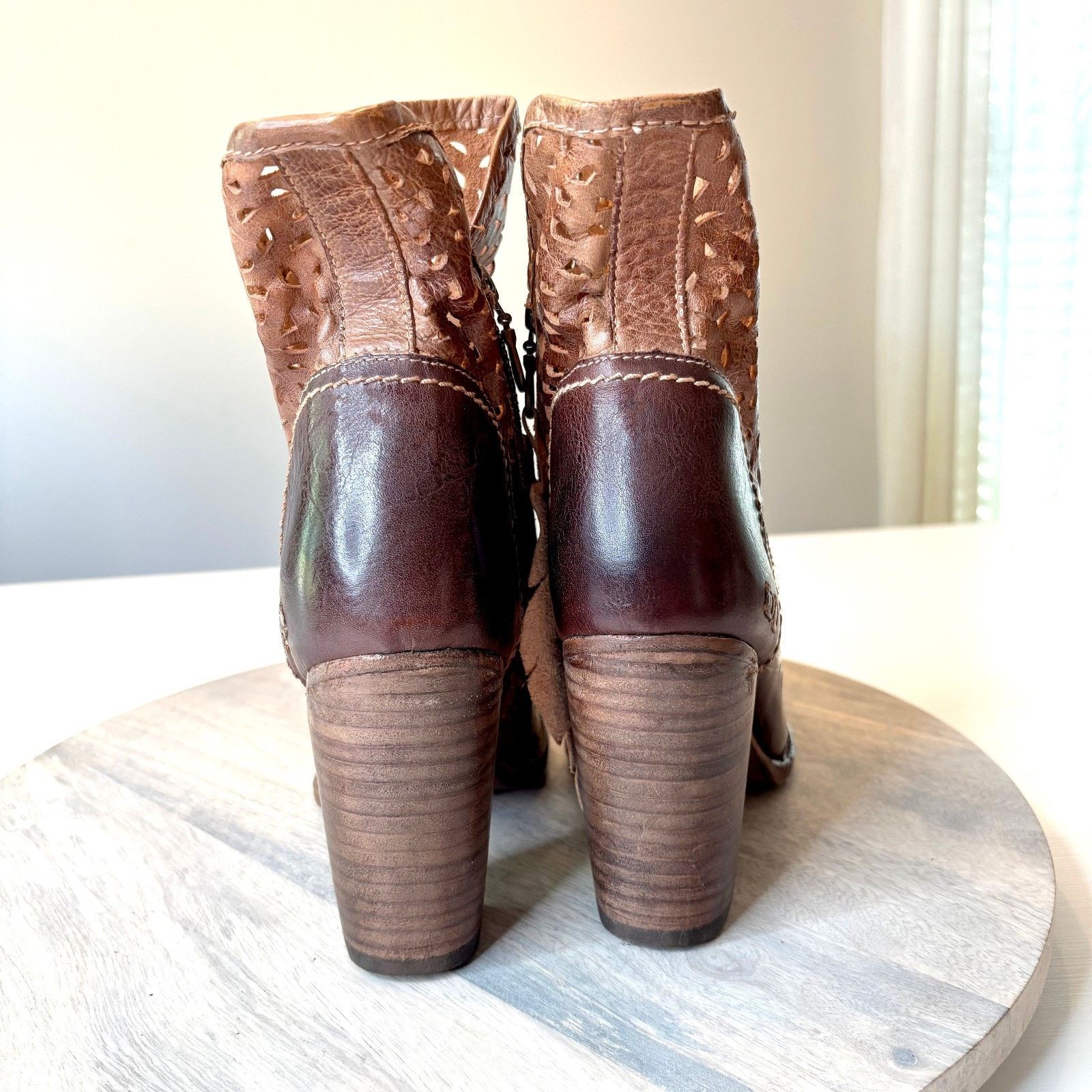 Bed Stu Bed Stu Leather Ankle Boots Laser Cut Rustic Women's 8.5 Size US 8.5 / IT 38.5 - 8 Thumbnail