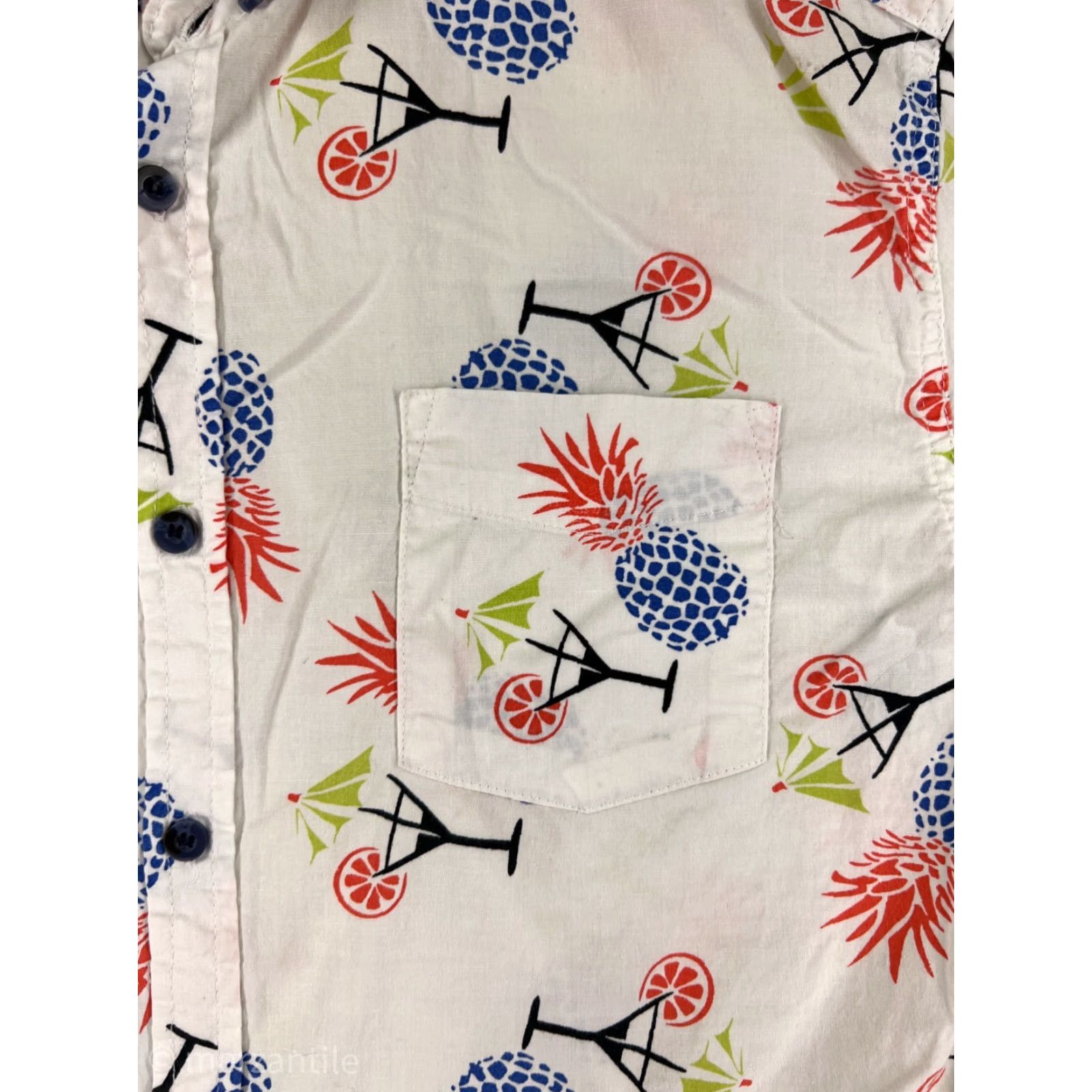 Vintage Ultimate Shirt Shirt Men Medium White Five Points Industries All Over Print Cocktails Pineapple Hawaiian Resort Vacation Luau Aloha 90s? Size US S / EU 44-46 / 1 - 6 Thumbnail