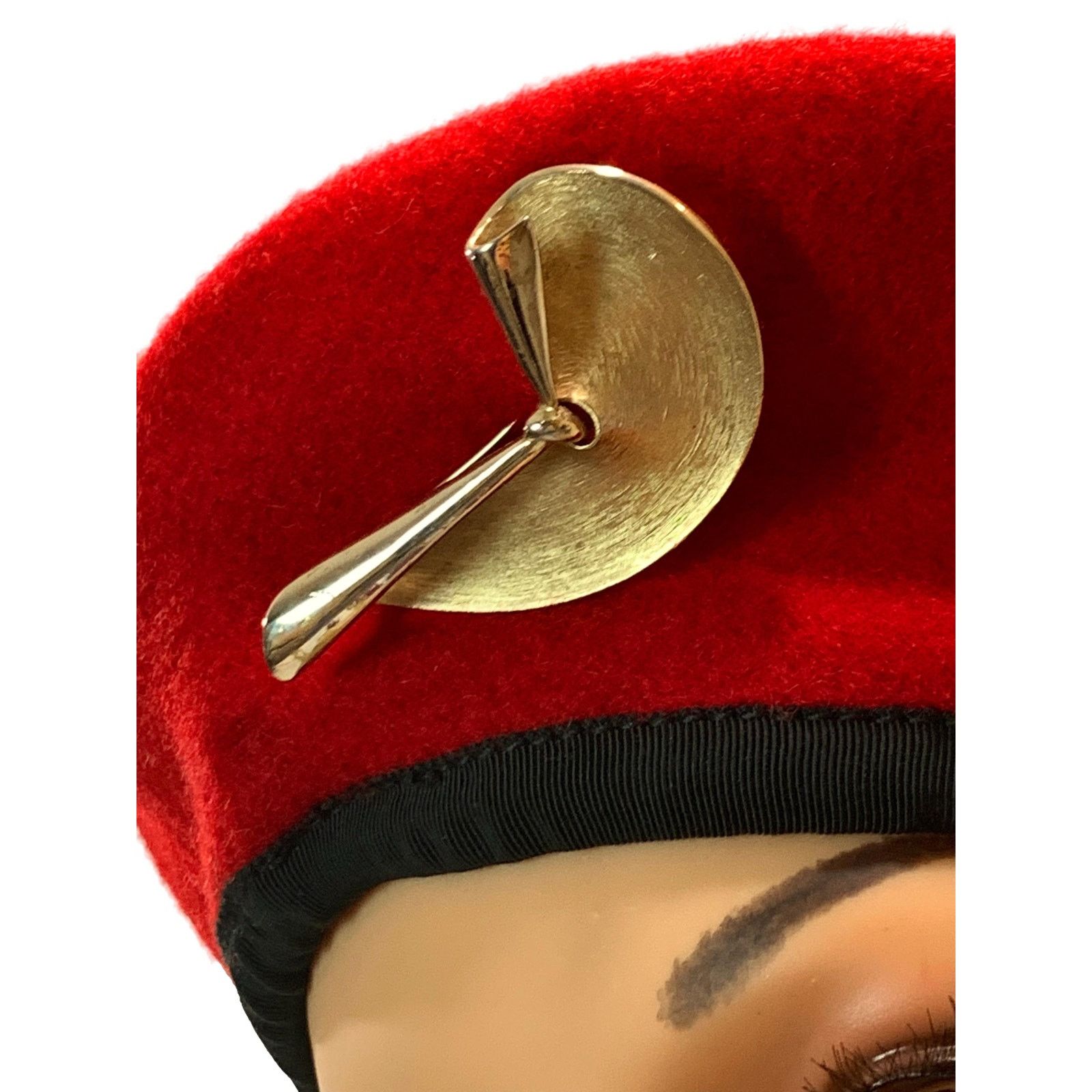 Jewelry × Vintage 50s 60s Crown Trifari Modernist Abstract Gold Brooch | 2.75" Size ONE SIZE - 5 Thumbnail