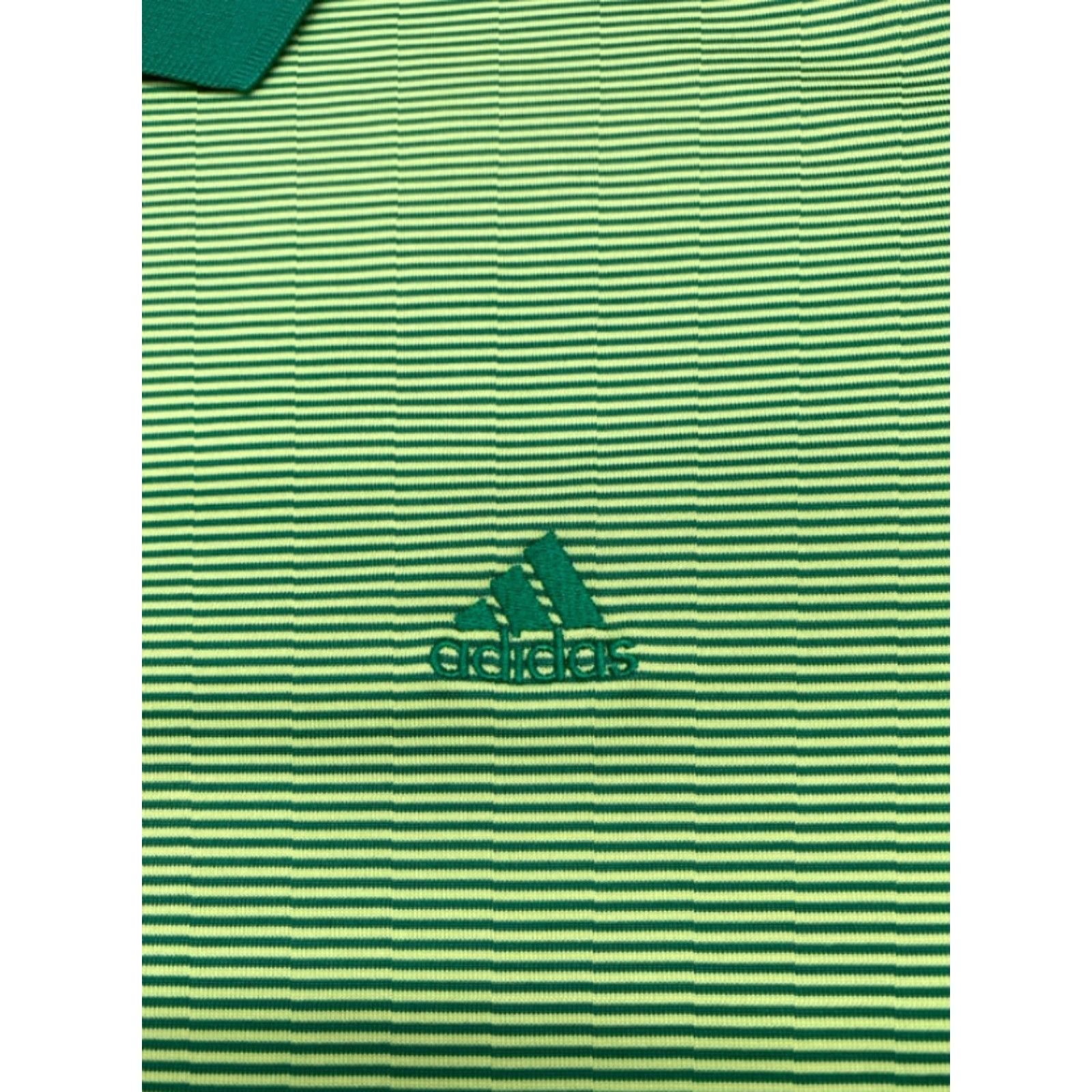 Adidas Adidas Climacool Short Sleeve Polo Shirt Mens Large Green Striped 5849 Size US L / EU 52-54 / 3 - 4 Thumbnail