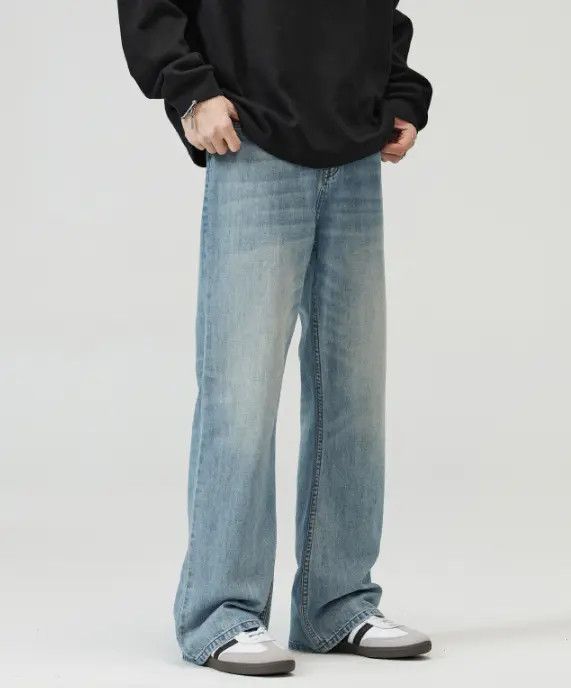 VIBE High street retro American washed scimitar flared jeans y2k Size US 32 / EU 48 - 7 Thumbnail