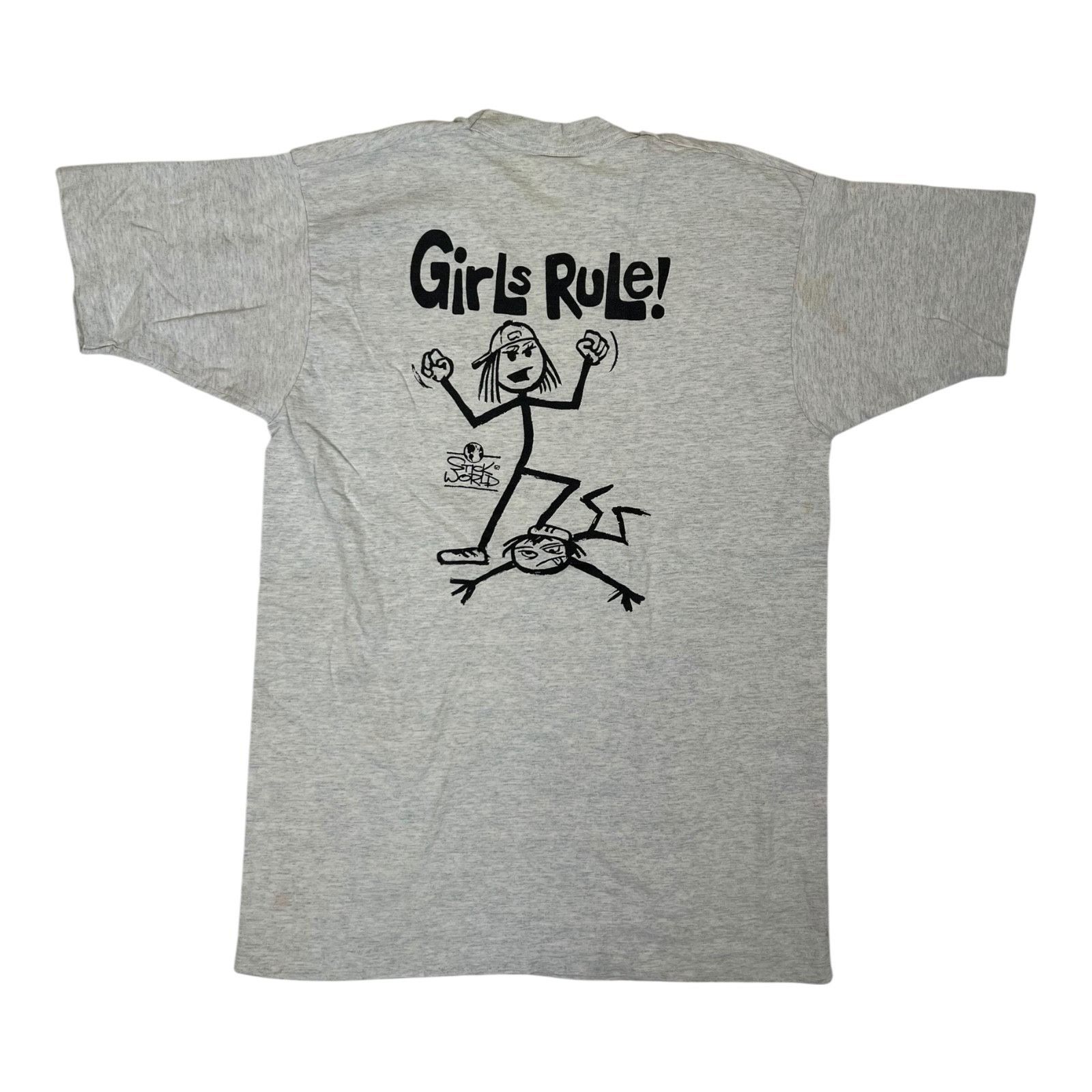 Other Vintage Stick World T-Shirt "Girls Rule" Size Large Single S Size US L / EU 52-54 / 3 - 1 Thumbnail