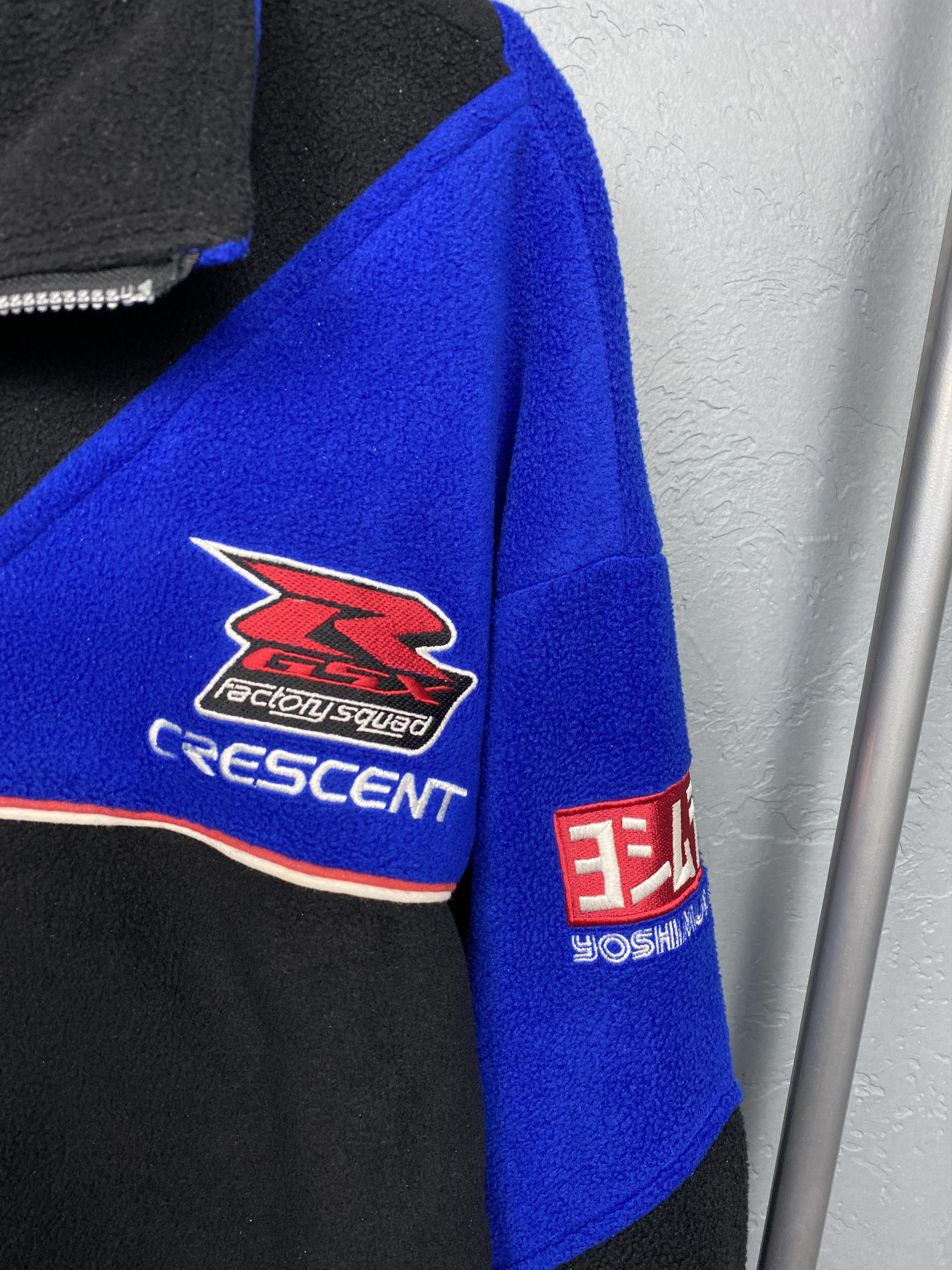Japanese Brand × Vintage Suzuki Crescent Racing Team Vintage Mens Fleece Jacket Size US XL / EU 56 / 4 - 3 Thumbnail