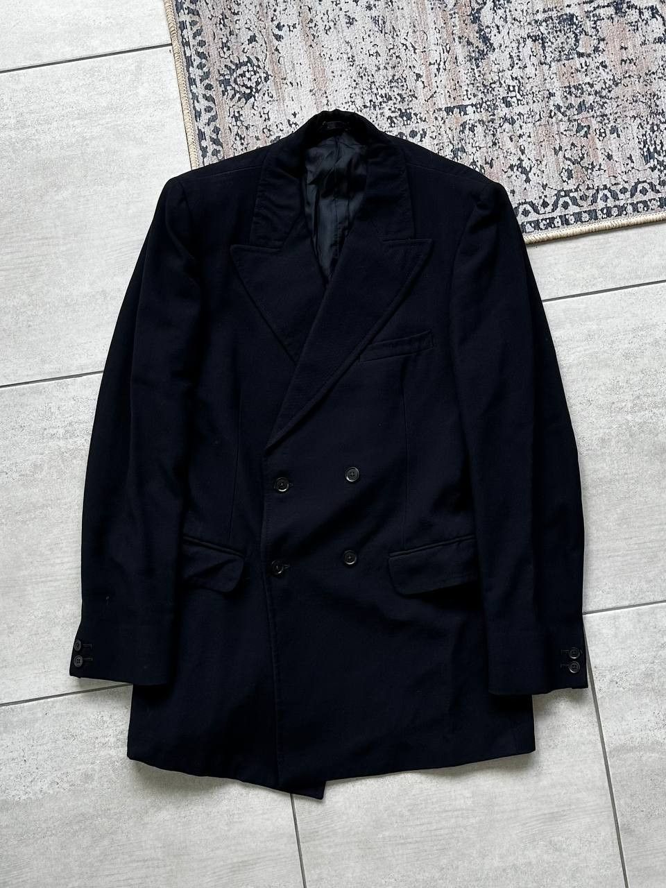 Burberry Burberry Double Breasted Navy Wool Blazer Luxury Size 38L - 2 Thumbnail