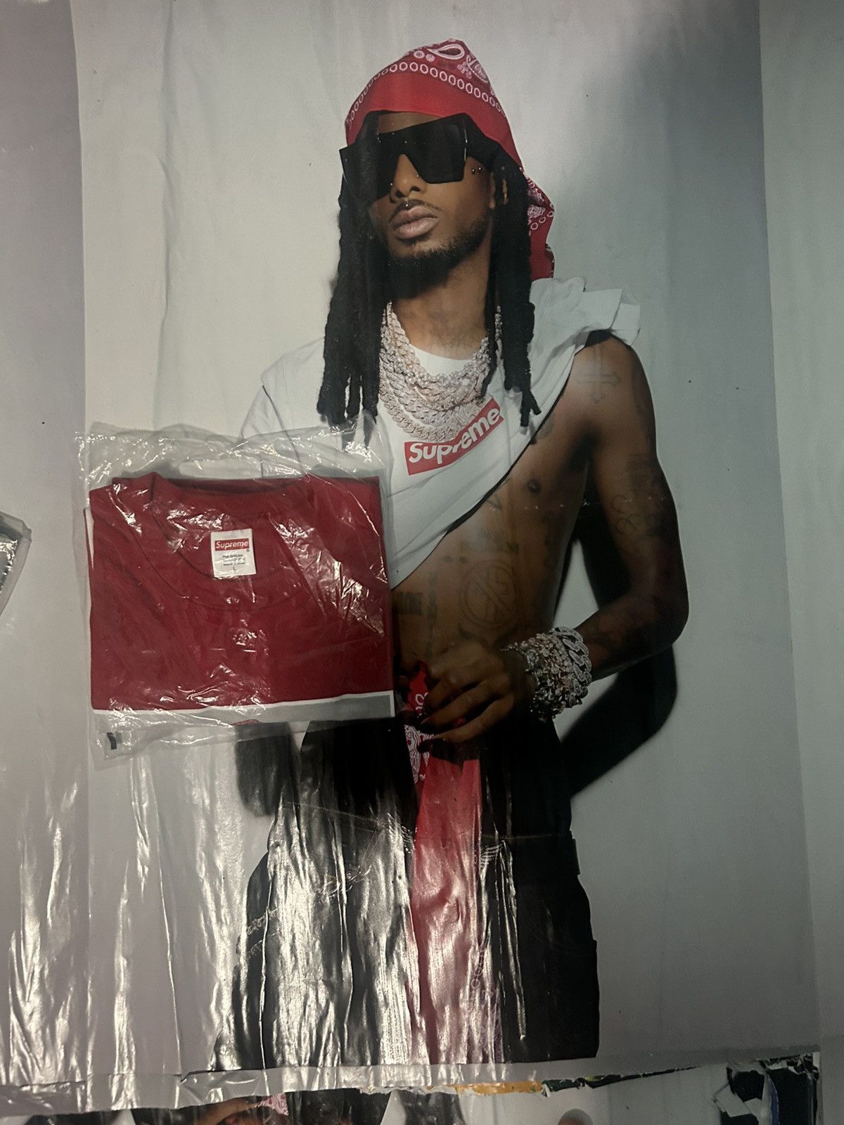Supreme supreme playboi carti photo tee w poster Size US L / EU 52-54 / 3 - 3 Thumbnail
