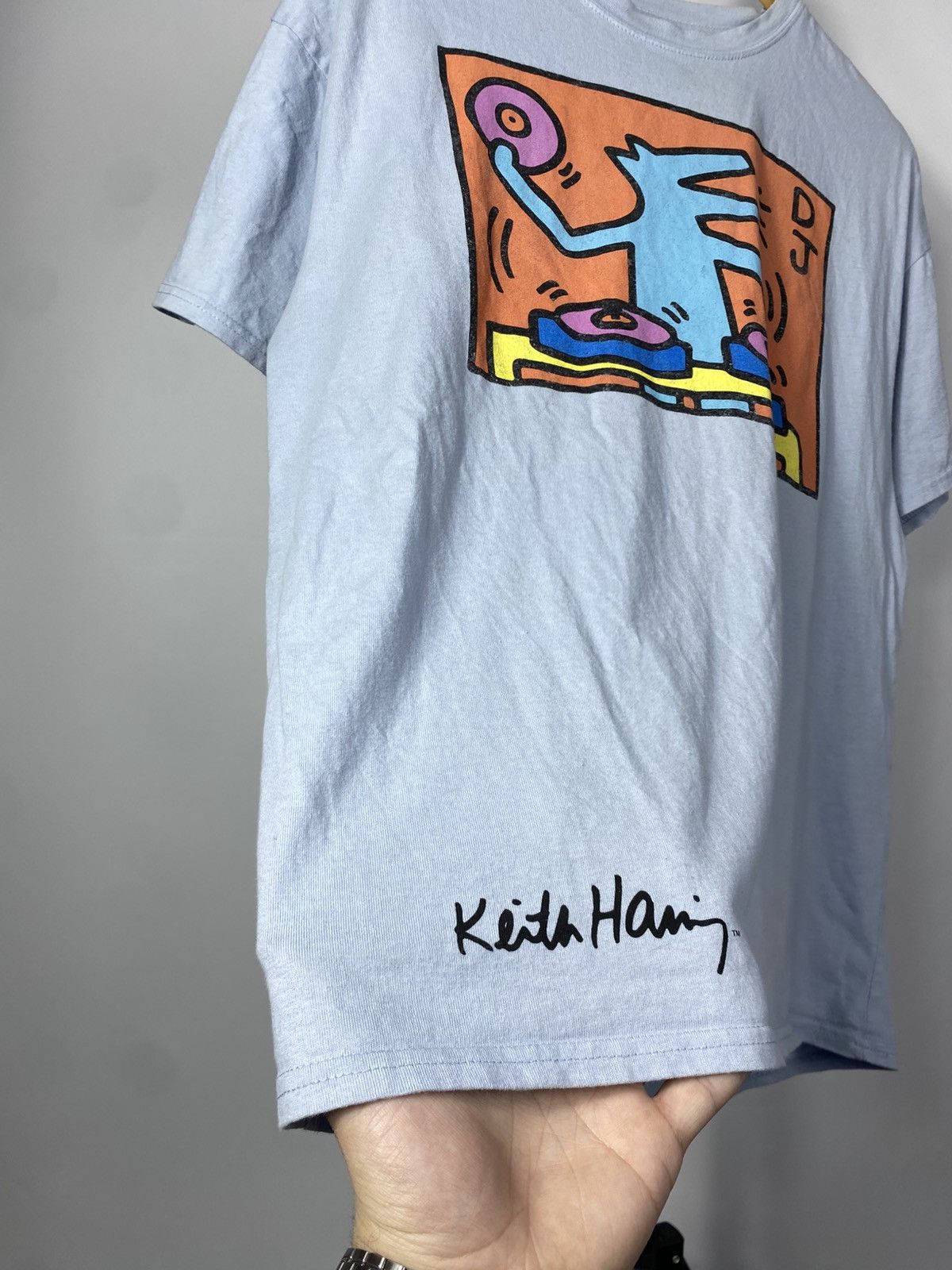 Keith Haring × Vintage 00s BIG Logo Art Keith Haring Y2K t-shirt Size US M / EU 48-50 / 2 - 2 Thumbnail