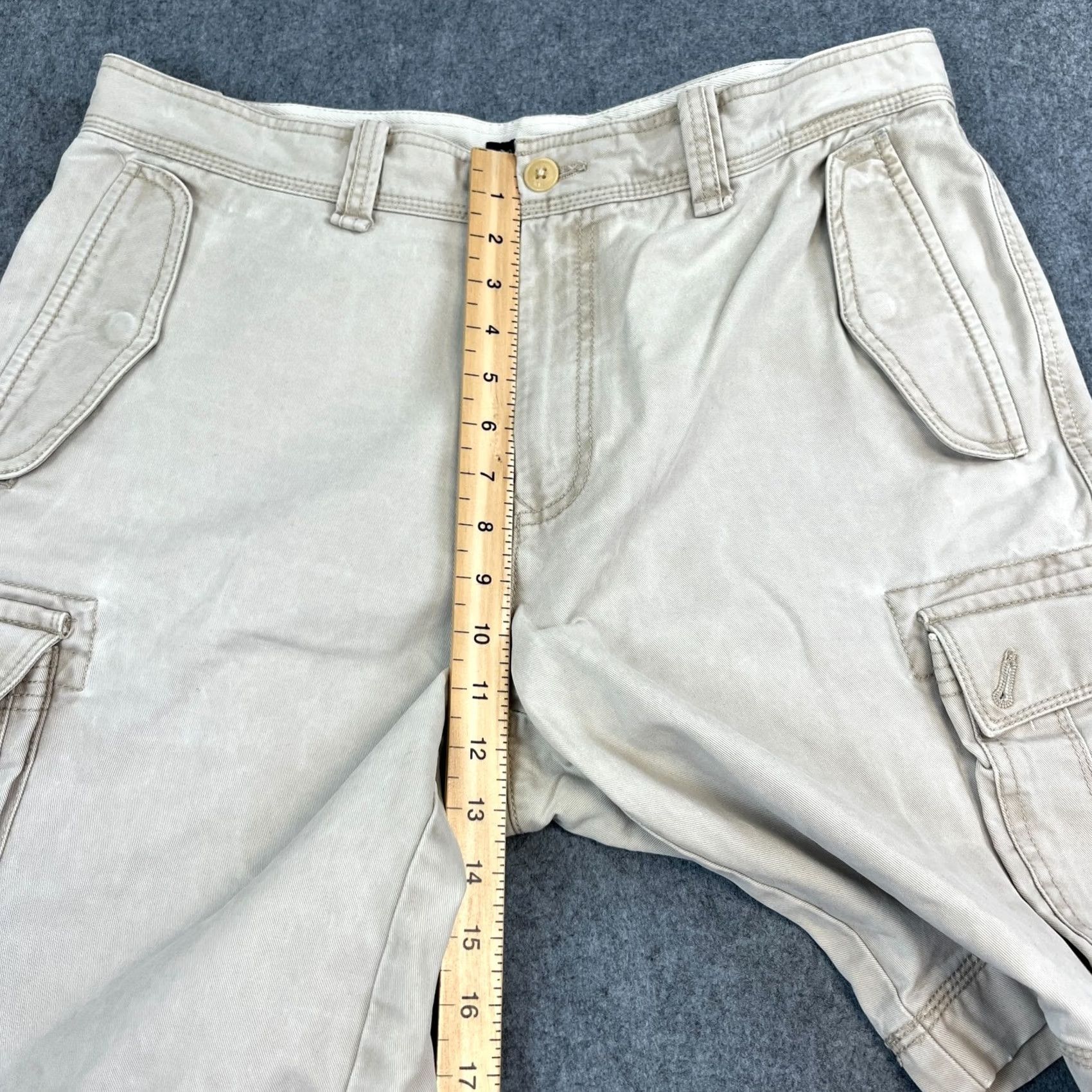 Tommy Hilfiger Tommy Hilfiger Mens Cargo Shorts W35 W36 Beige Combat Utility Japanese Style Shirt (Note: cannot add new info) Size US 35 - 5 Thumbnail