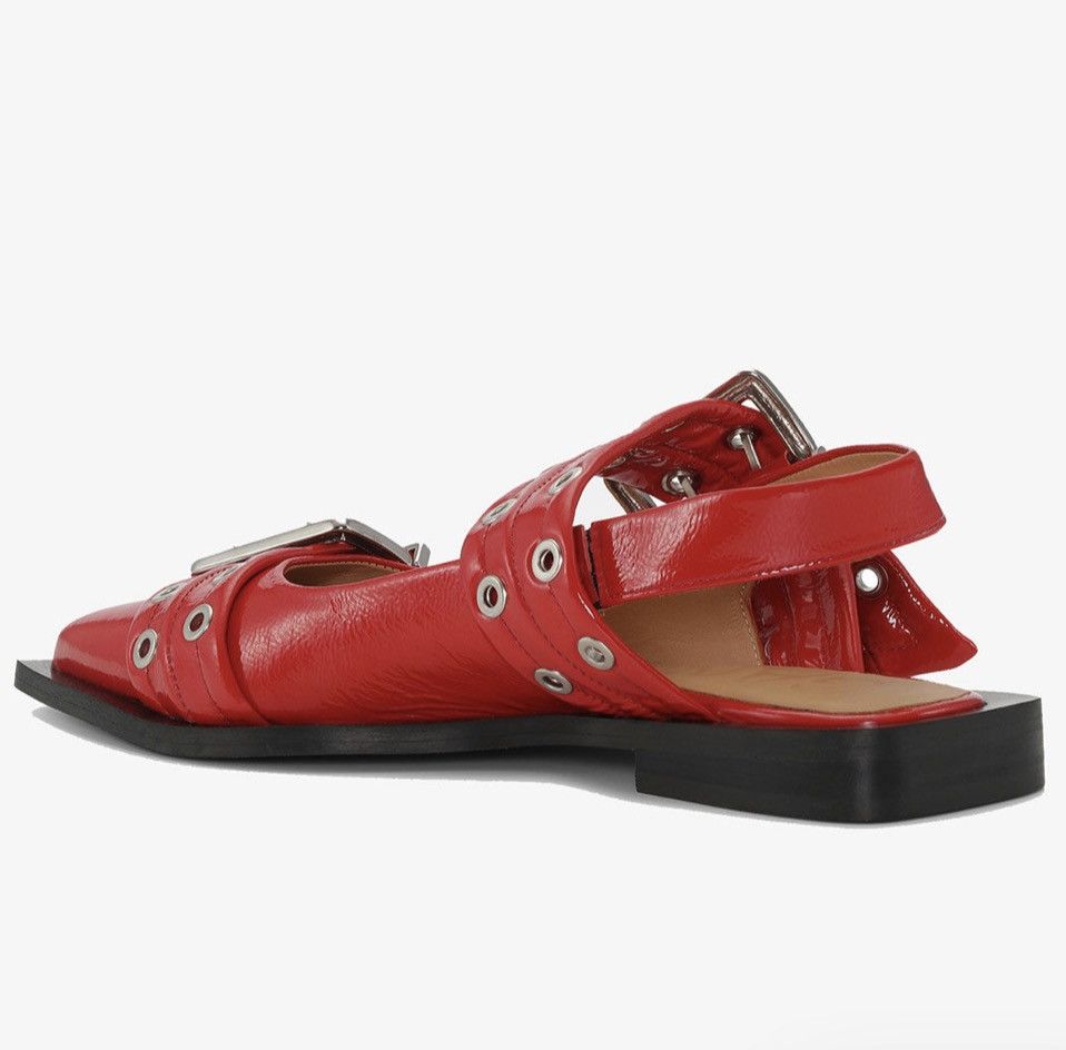 Ganni Ganni Ballerina Flats - Racing Red Size US 10 / IT 40 - 6 Thumbnail