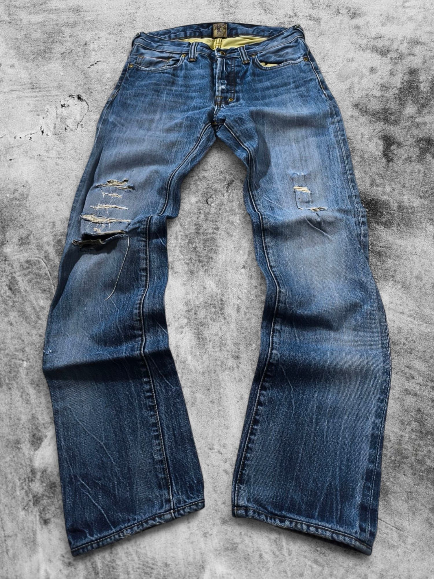 Hysteric Glamour vintage trashed distressed prps selvedge denim jeans Size US 30 / EU 46 - 1 Thumbnail