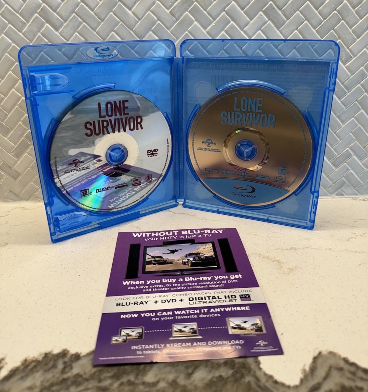 Designer Lone Survivor blu-ray disc dvd digital ultraviolet Wahlberg Size ONE SIZE - 3 Thumbnail
