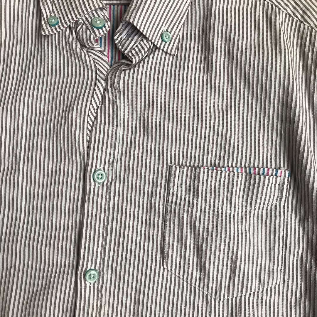 Beams Japan × Beams Plus Vintage Beams Heart Shirt brown stripes White japan Folding Size US L / EU 52-54 / 3 - 11 Thumbnail