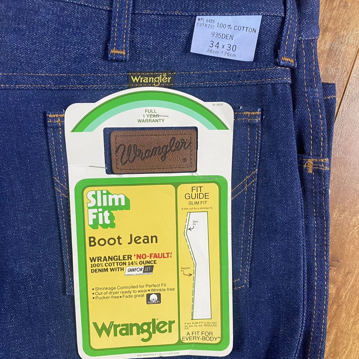 Vintage × Wrangler 1980s Brand New Wrangler Denim Jeans Size US 33 - 3 Thumbnail