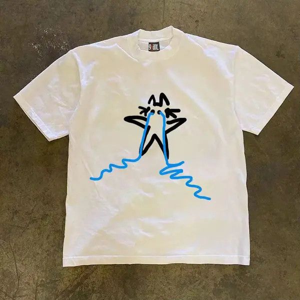 Japanese Brand Street Short Sleeve T-Shirt White Loose Printed Graphic Size US M / EU 48-50 / 2 - 3 Thumbnail