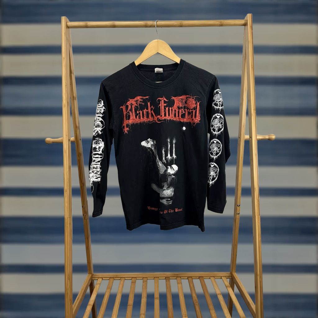 Fruit Of The Loom VTG Black Funeral Grim Medieval Vampiric Black Metal Long Sleeve Band T-Shirt S Mens Size US S / EU 44-46 / 1 - 1 Thumbnail