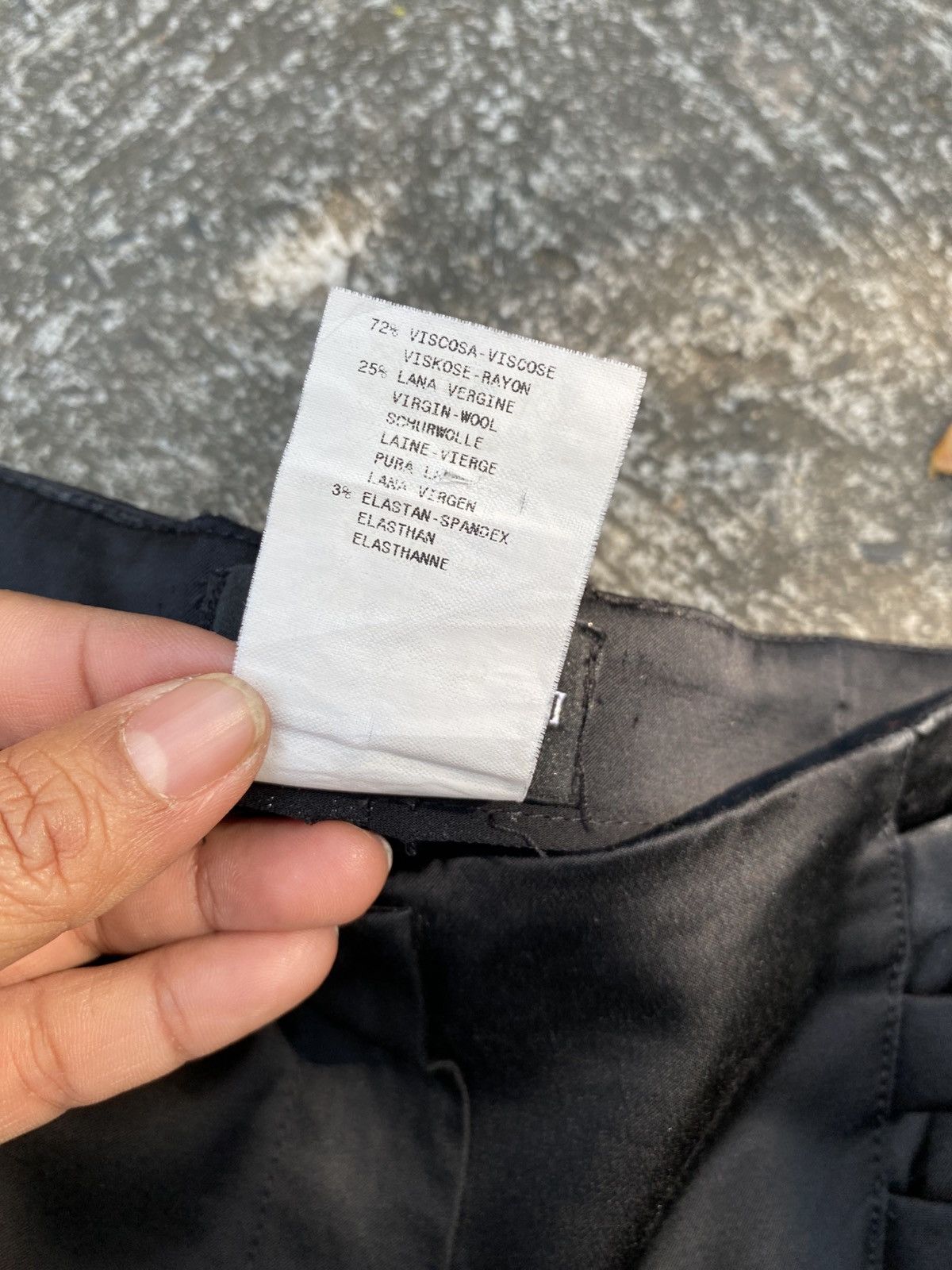 Emporio Armani EMPORIO ARMANI Black Silk Trim-Waist Pants Size 28" / US 6 / IT 42 - 10 Thumbnail
