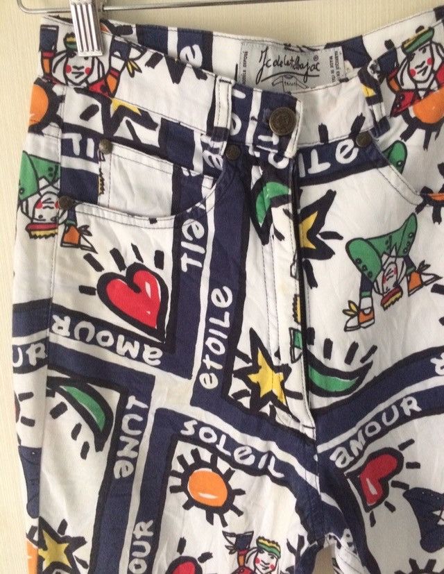 Jean Charles De Castelbajac Vintage Jean Charles De Castelbajac Printed Pants Size 26" / US 2 / IT 38 - 15 Thumbnail