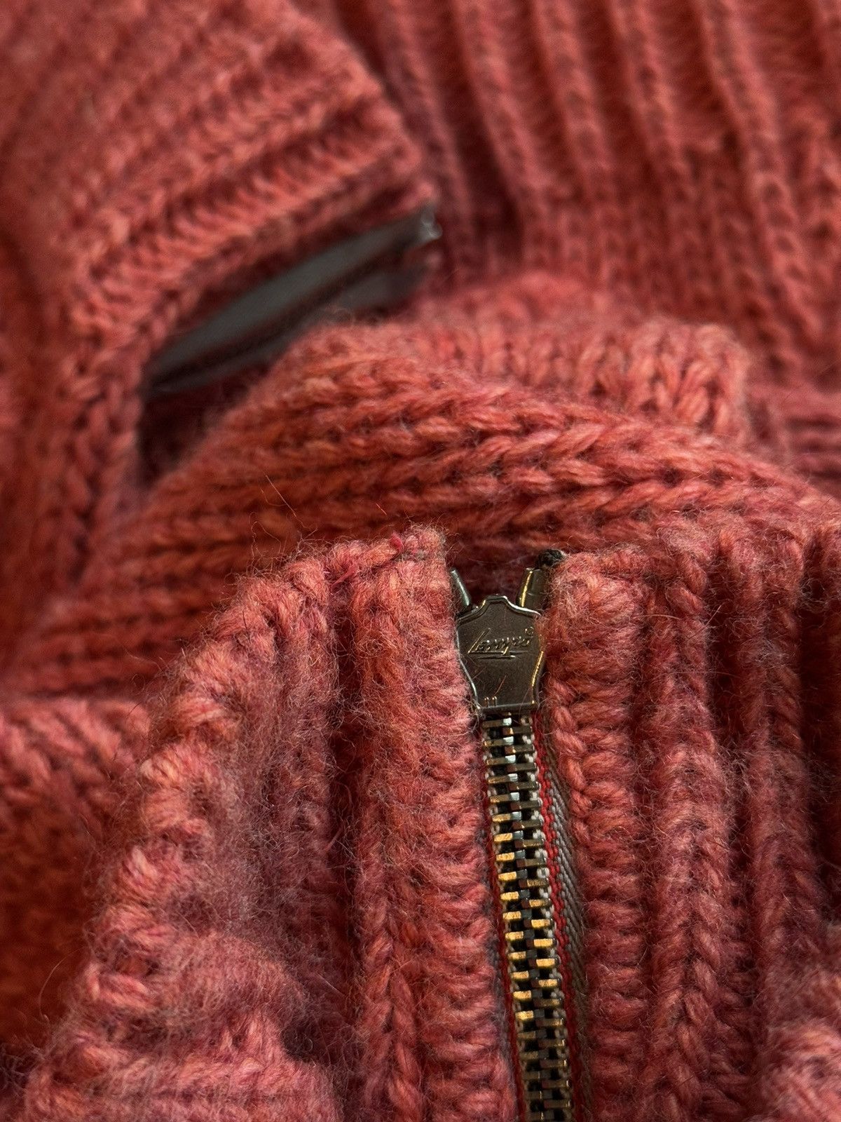 Designer Luis Trenker alpaca wool blend pink zip sweater Size S / US 4 / IT 40 - 6 Thumbnail