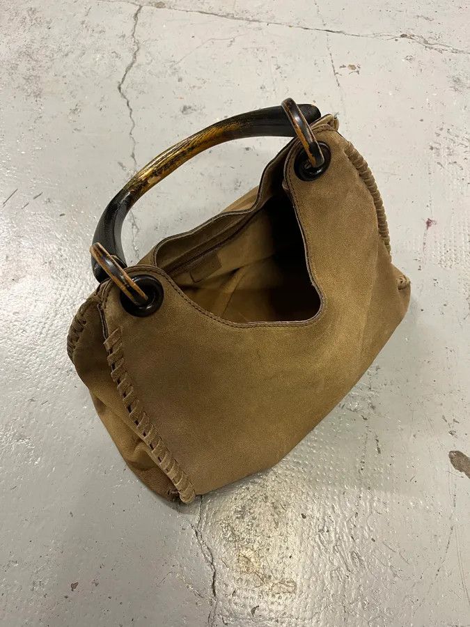 Gucci Gucci Suede Camel Hobo Bag Size ONE SIZE - 6 Thumbnail