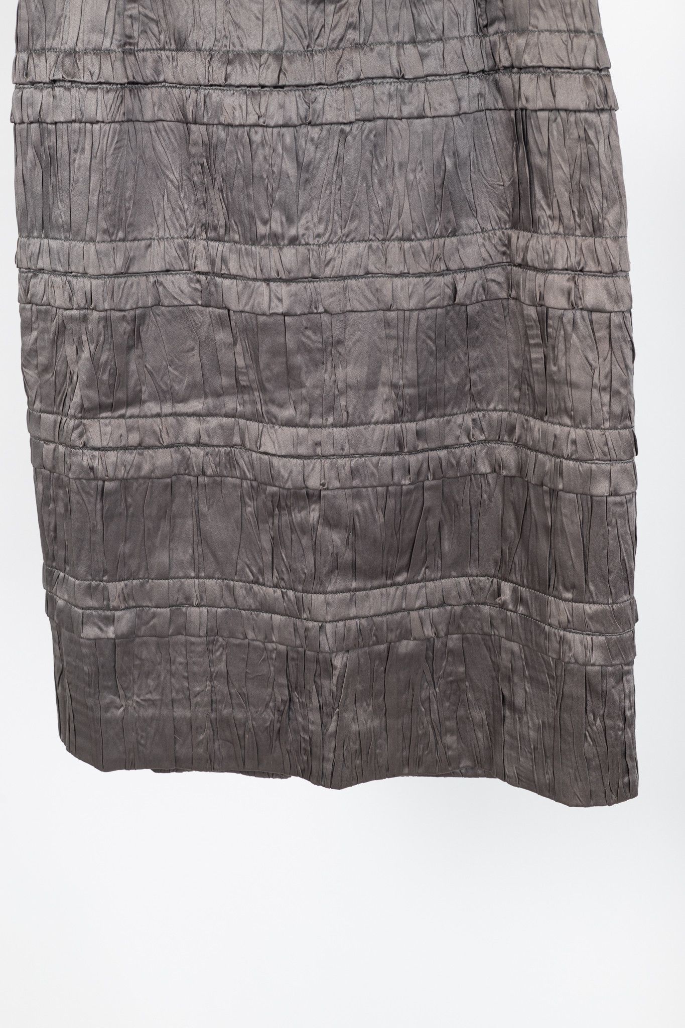 Dolce & Gabbana Dolce & Gabbana Brown Gathered-Silk Pencil Skirt Size 30" / US 8 / IT 44 - 5 Thumbnail