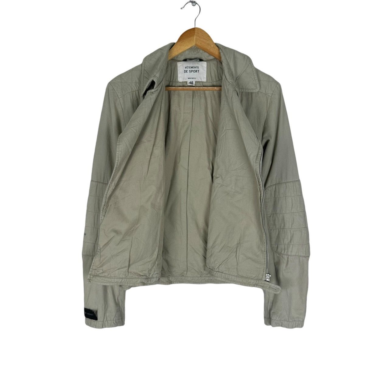 Vetements De Sport By Wim Neels × Wim Neels 🌟VETEMENTS DE SPORT WN ITALY DOUBLE COLLAR BIKER JACKET Size US M / EU 48-50 / 2 - 8 Thumbnail