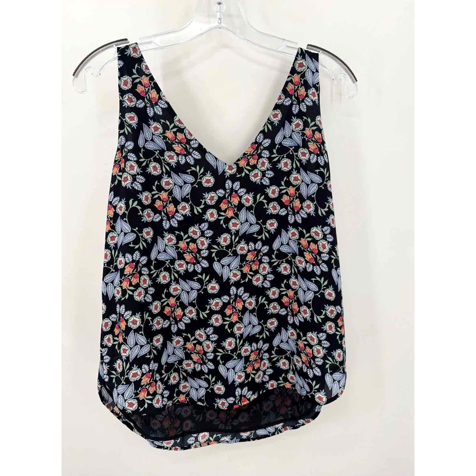 Loft Loft Tank Top Navy Floral Small Regular Adult? Size S / US 4 / IT 40 - 3 Thumbnail