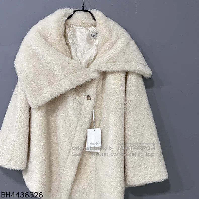 Max Mara Max Mara one-size-fits-all Cream Teddy Cloak Coat Size S / US 4 / IT 40 - 1 Thumbnail