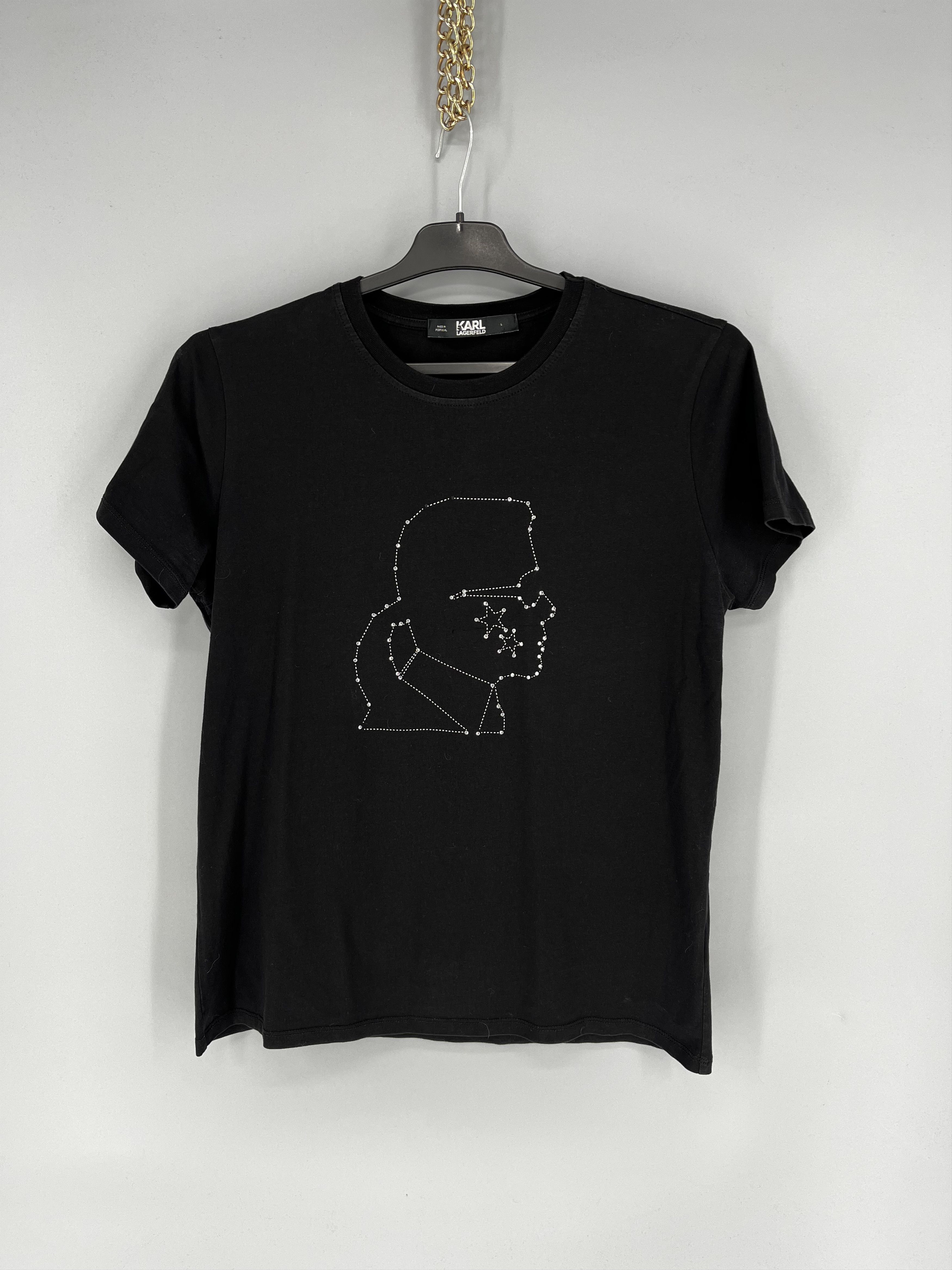 Karl Lagerfeld Karl Lagerfeld Paris Logo T Shirt Black Womens Size L Size US L / EU 52-54 / 3 - 1 Thumbnail