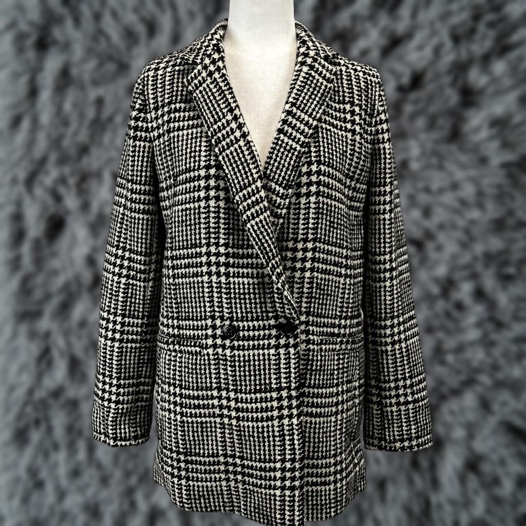 Talbots Talbots Wool Houndstooth Blazer Jacket sz 10 Plaid Double Breasted Classic NEW! Size L / US 10 / IT 46 - 1 Thumbnail