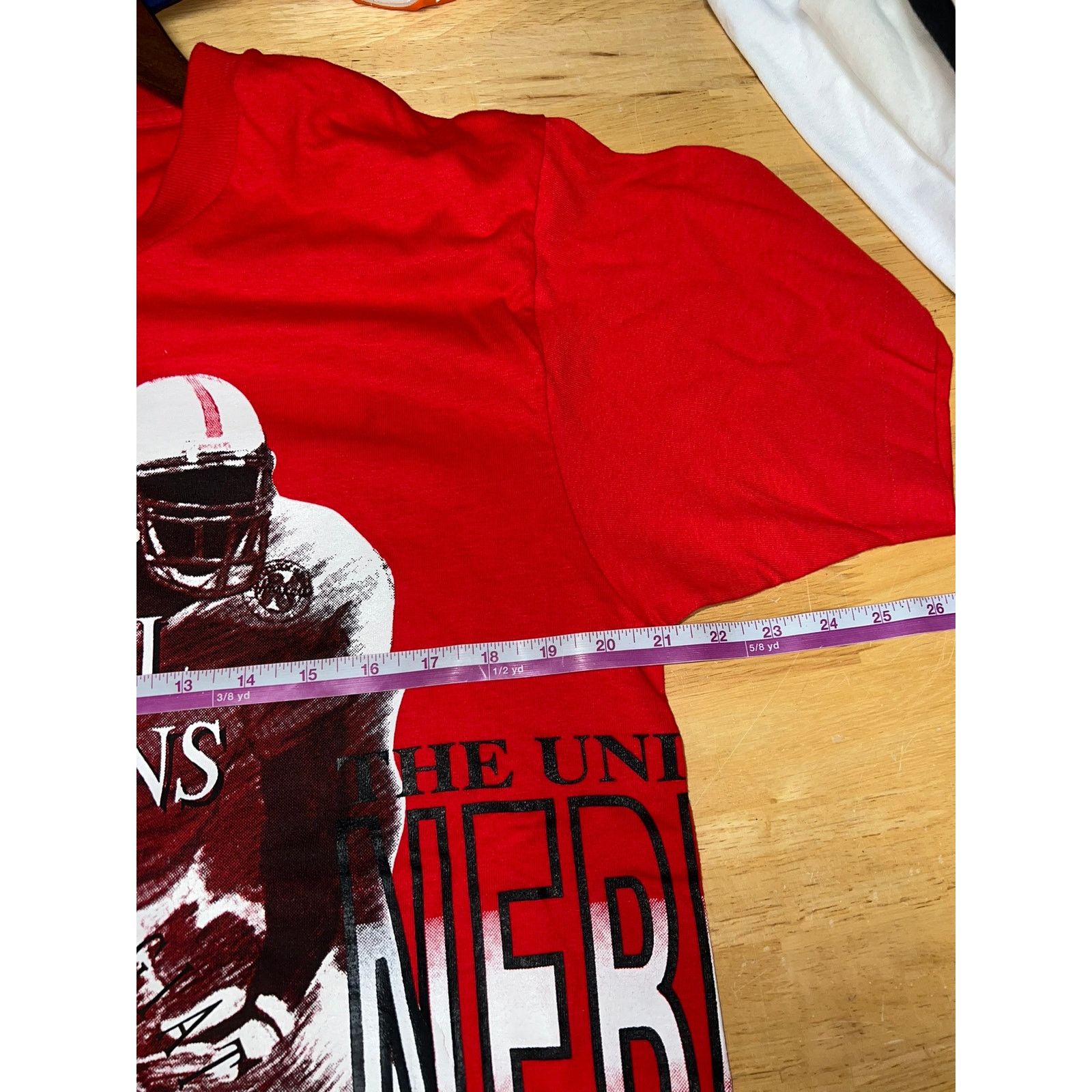Fruit Of The Loom Vintage Nebraska Cornhuskers Shirt Huskers Football Tee 90s Size US L / EU 52-54 / 3 - 11 Thumbnail