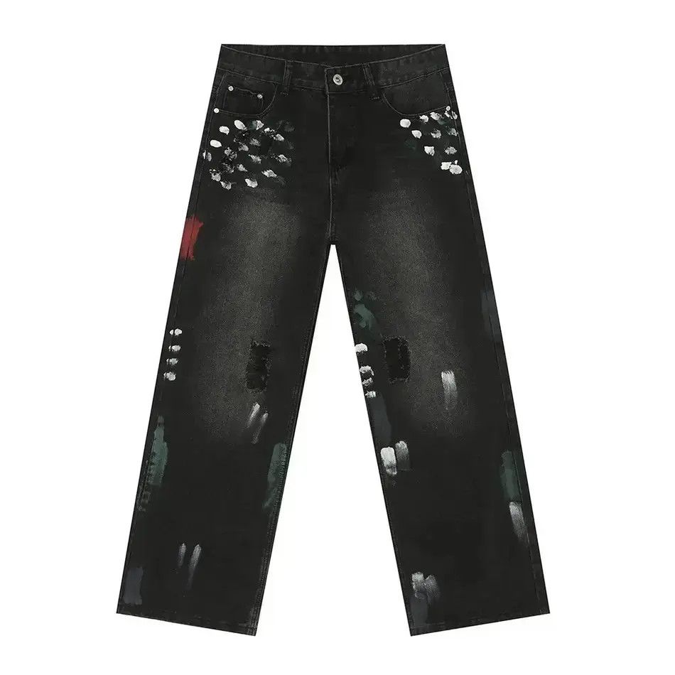 Japanese Brand Retro loose graffiti high street jeans Size US 32 / EU 48 - 6 Thumbnail