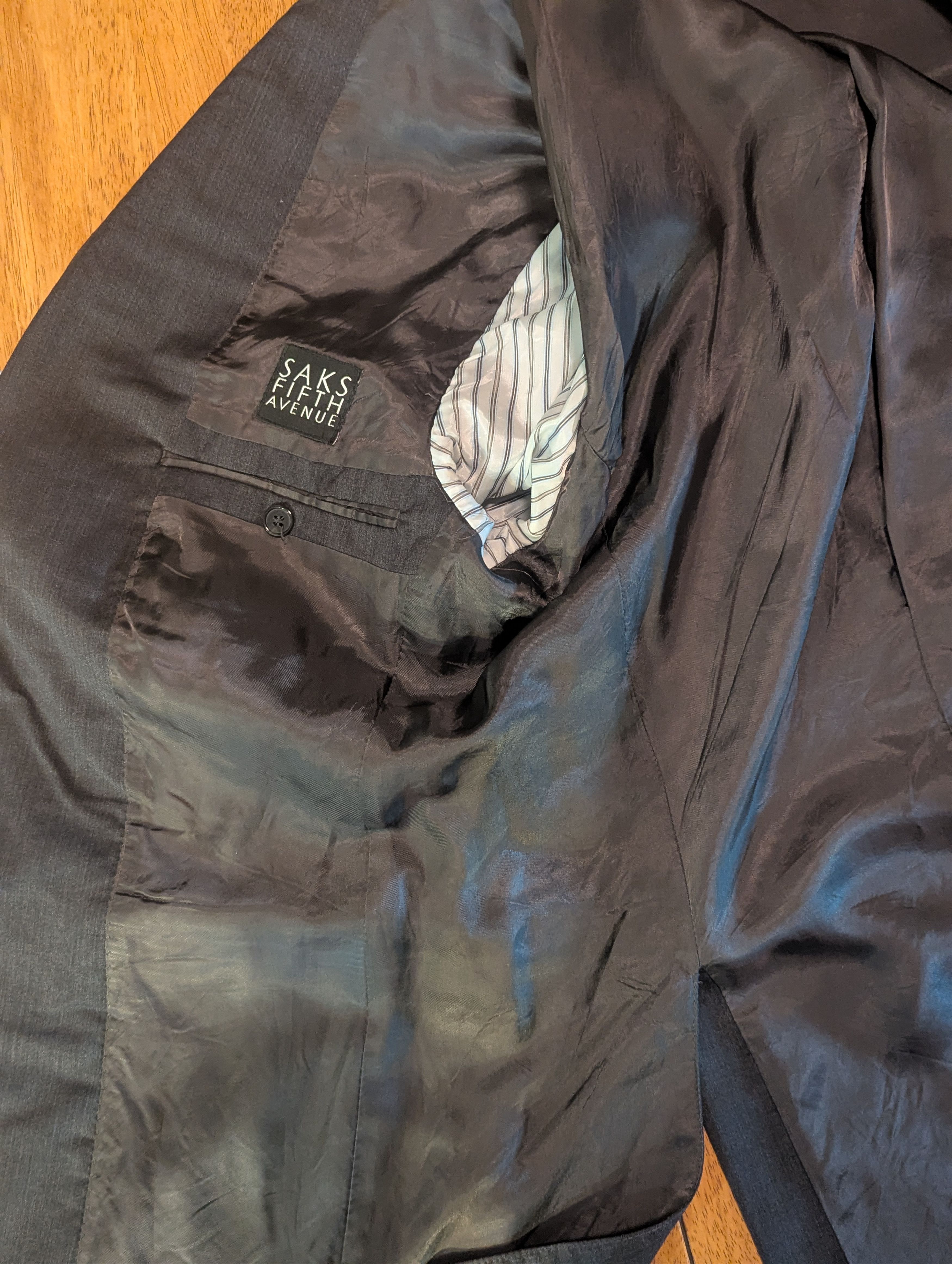 Saks Fifth Avenue Saks Fifth Avenue / Zegna fabric Gray jacket Size 40R - 4 Thumbnail
