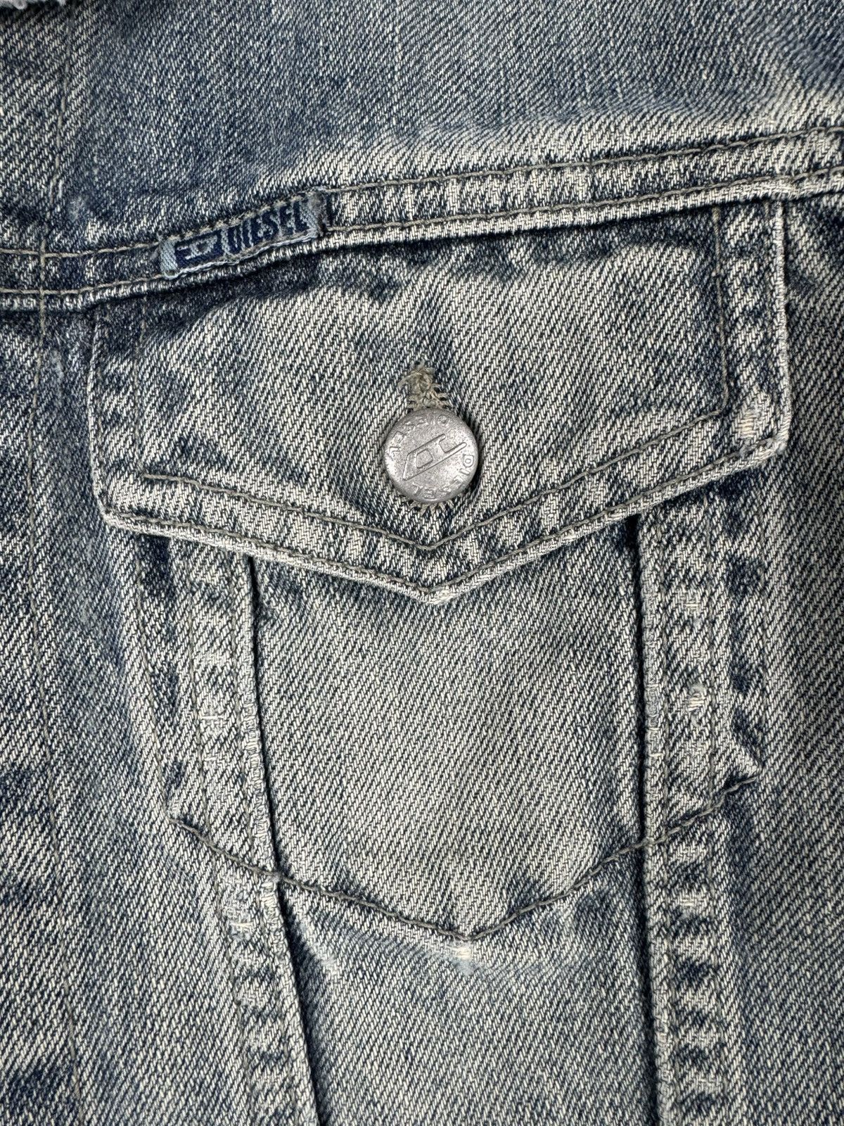 Diesel × Vintage Vintage Y2K Diesel washed denim katana jacket cropped fit Size M / US 6-8 / IT 42-44 - 9 Thumbnail