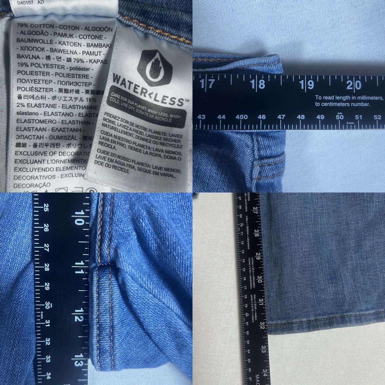 Levi's Levi's Jeans Bootcut Size 14 High Rise Stretch Denim Embroidered 32 x 32 Women's Regular Blue Size 36" / US 14 / IT 50 - 8 Thumbnail