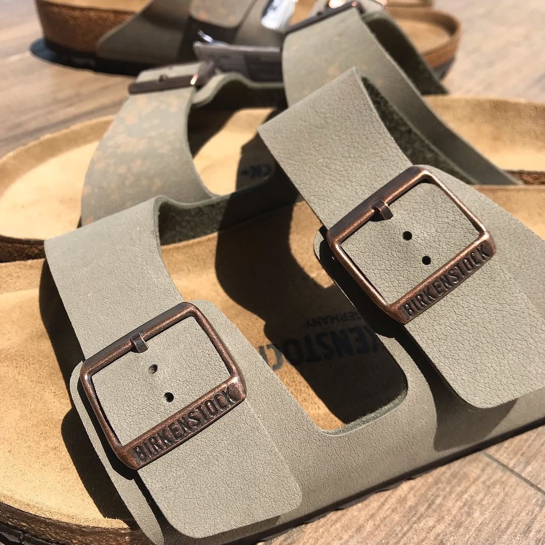 Birkenstock Steal Deal Birkenstock Arizona Birkibuc grey Stone Sandals Size US 9 / EU 42 - 17 Thumbnail