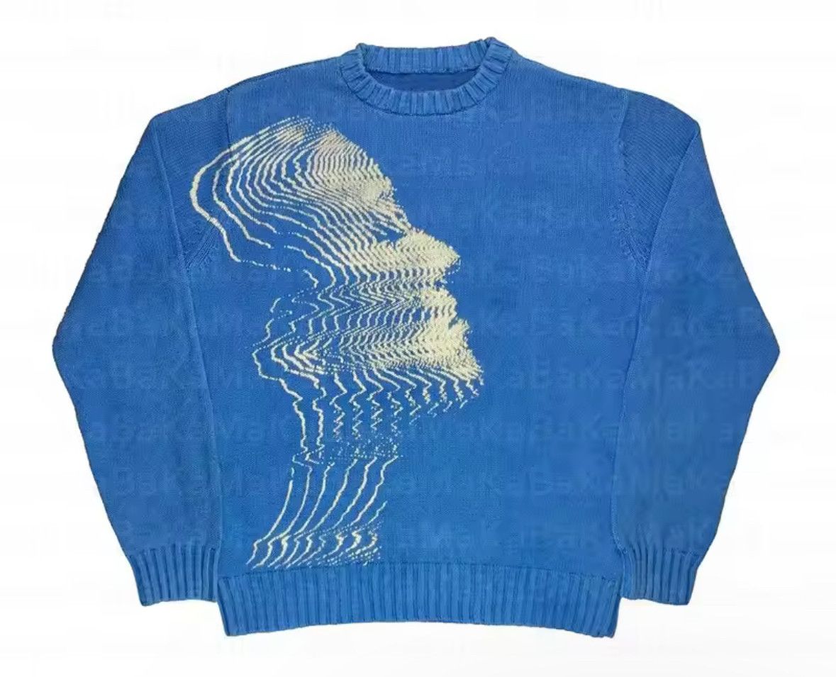 Japanese Brand Streetwear Vintage Face Portrait Sweater Men Women Knitwear Size US XL / EU 56 / 4 - 1 Thumbnail