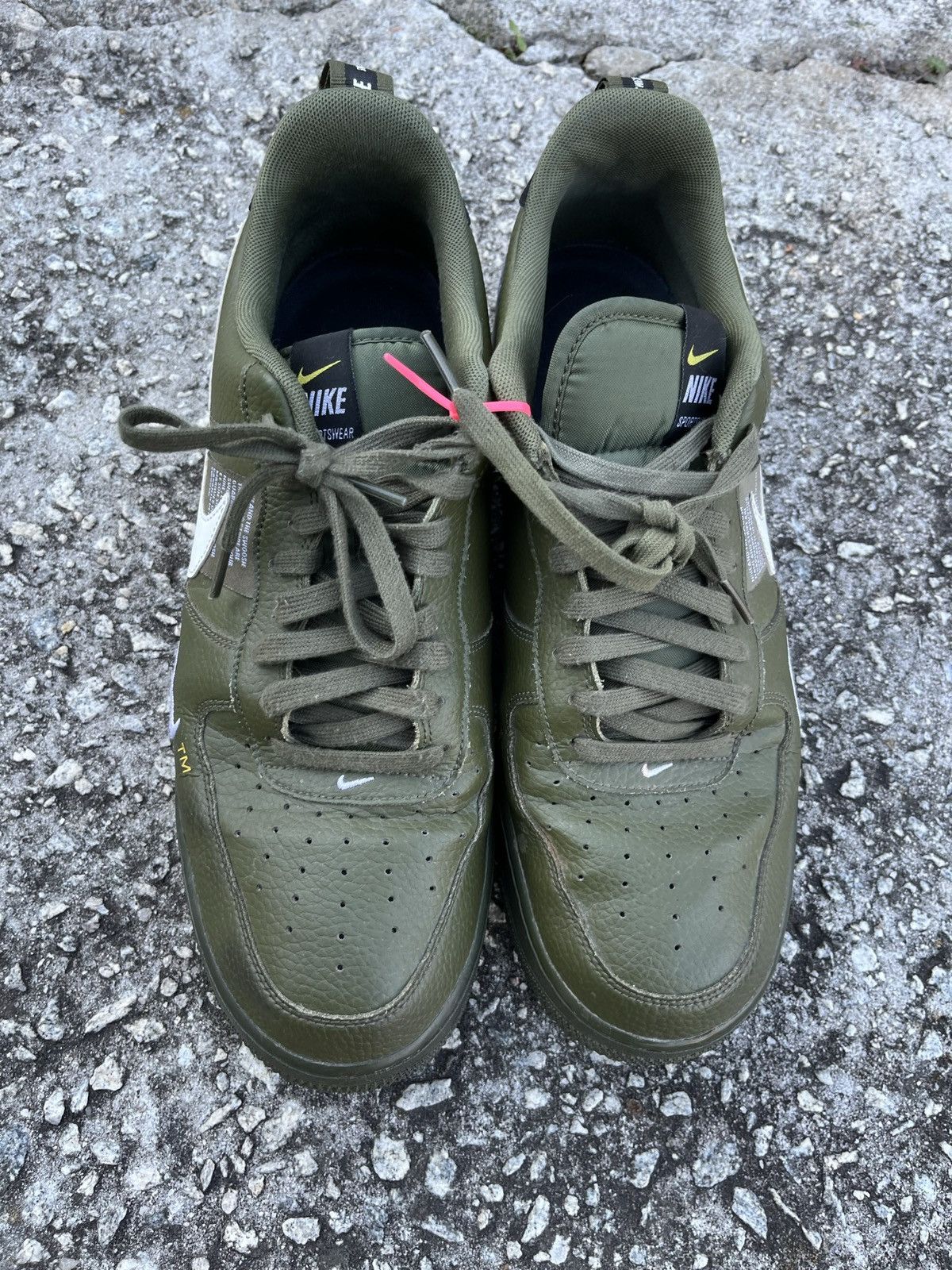 Nike Nike Air Force 1 07 LV8 Utility Olive Canvas Size US 13 / EU 46 - 8 Thumbnail