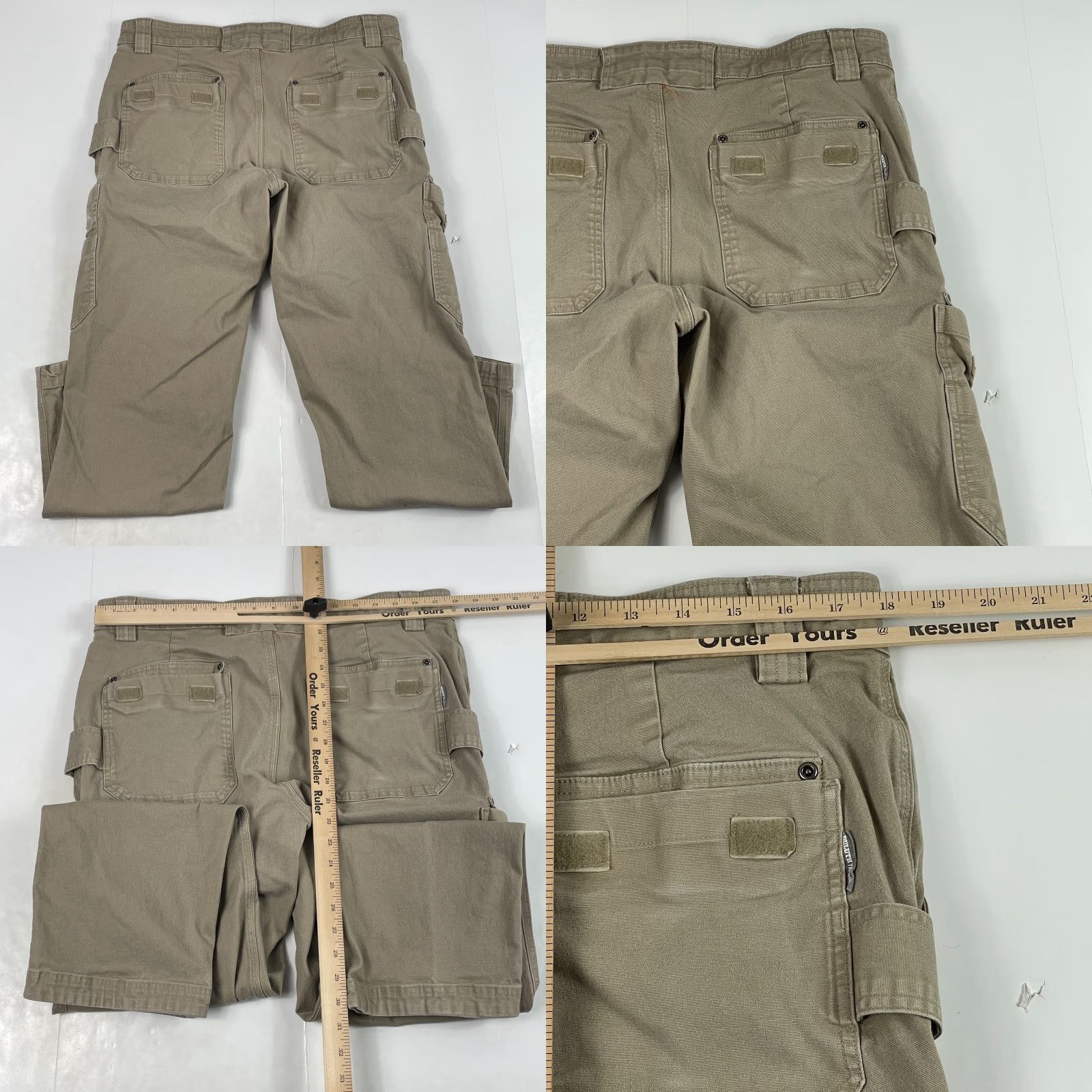 Vintage Duluth Mens Pants 38 x 30 Beige Flex Fire Hose Canvas Cargo Workwear Utility Size US 38 / EU 54 - 8 Thumbnail