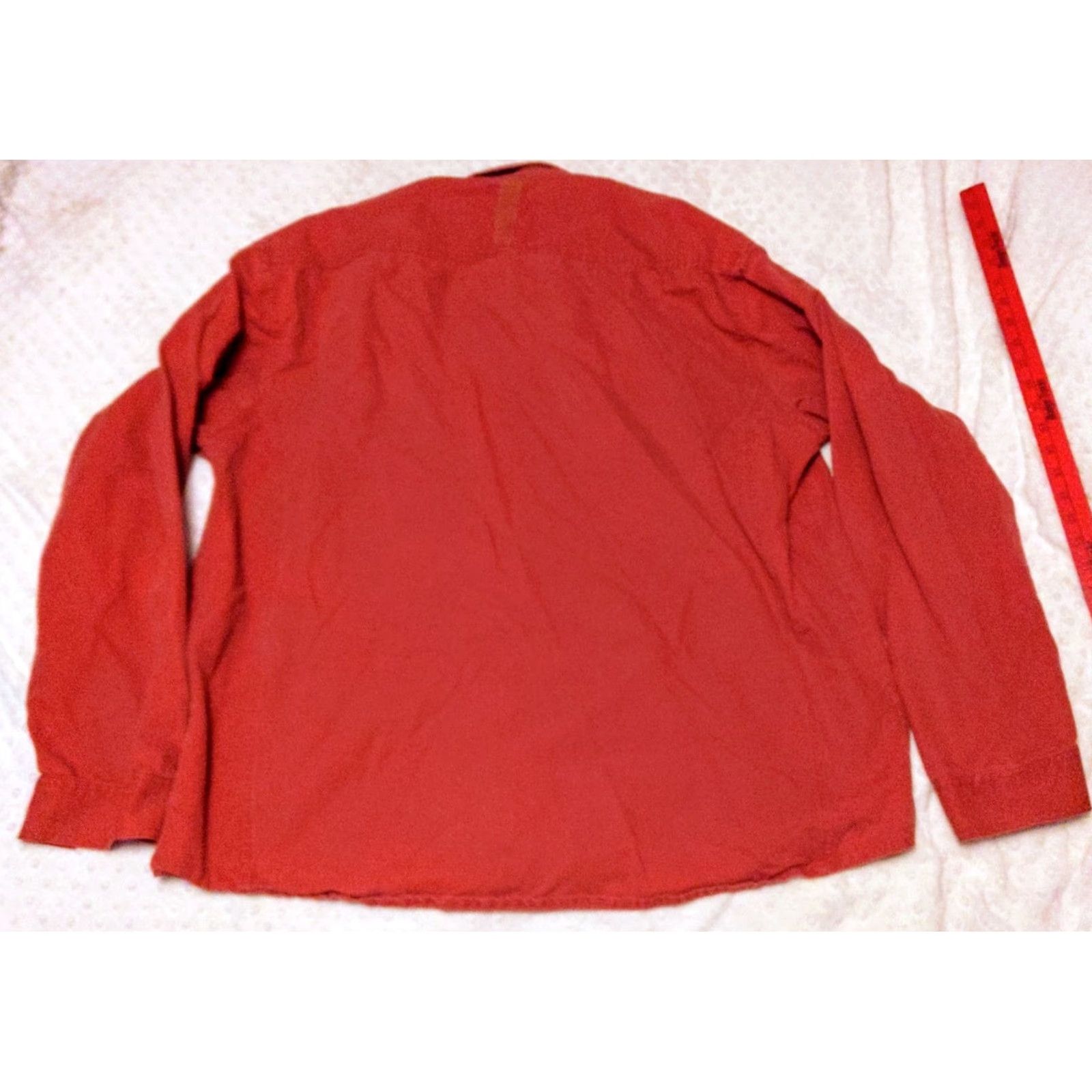Vintage Northcrest Red Twill Button-Down Shirt 2XLT Mens Stock Heavy Cotton Regular Fit Button-Up Casual Size US XXL / EU 58 / 5 - 6 Thumbnail