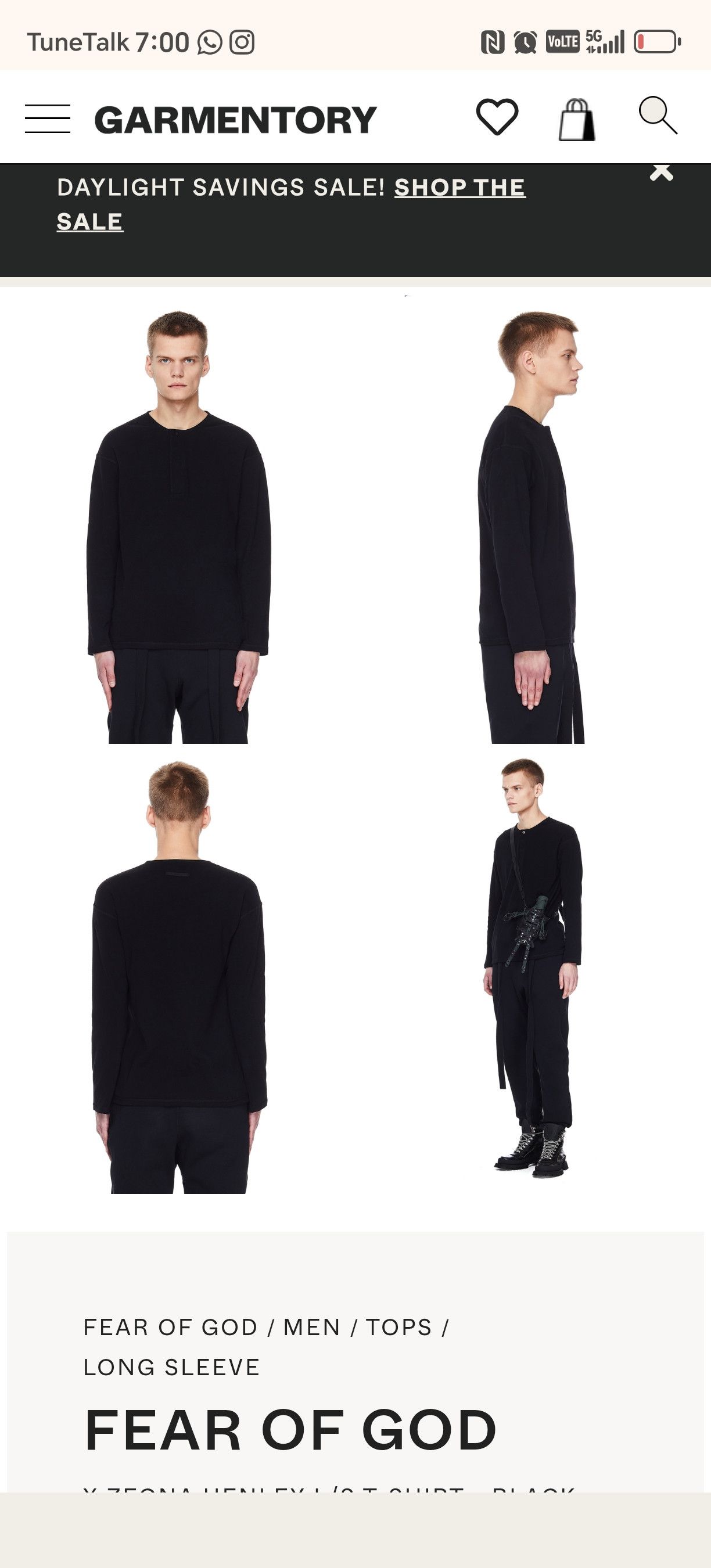 Ermenegildo Zegna × Fear of God Eemenegildo Zegna x Fear Of God T Shirt Size US M / EU 48-50 / 2 - 12 Thumbnail