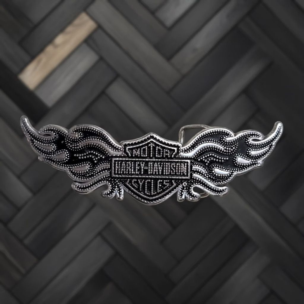 Harley Davidson VINTAGE Harley-Davidson Western Belt Buckle Men XS? Size ONE SIZE - 1 Thumbnail