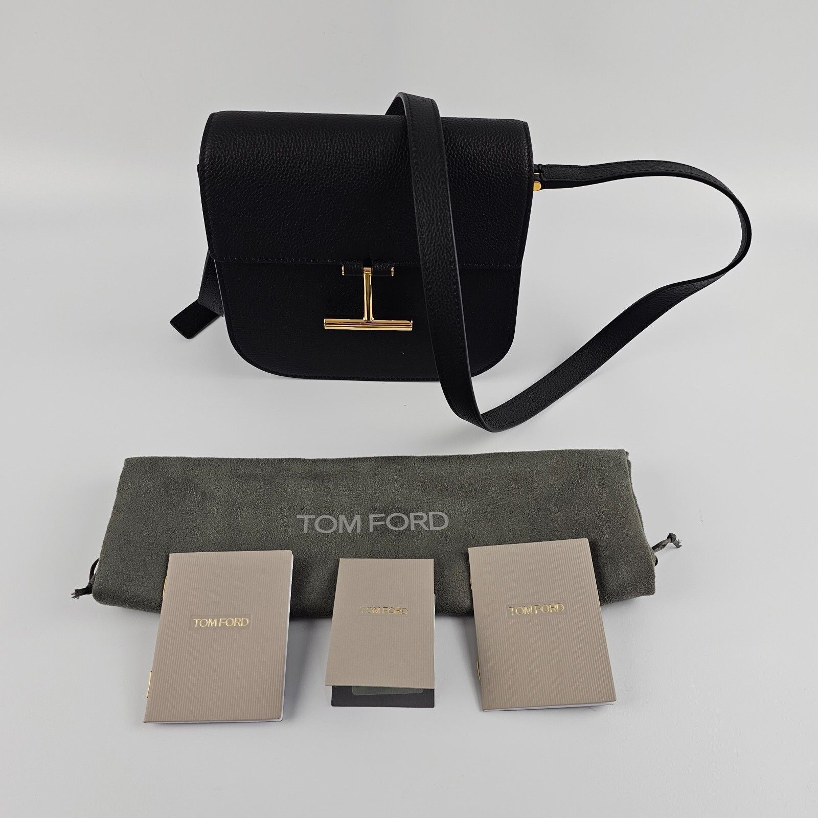 Tom Ford Tom Ford Mini Tara Black Leather Shoulder Bag New Size ONE SIZE - 3 Thumbnail