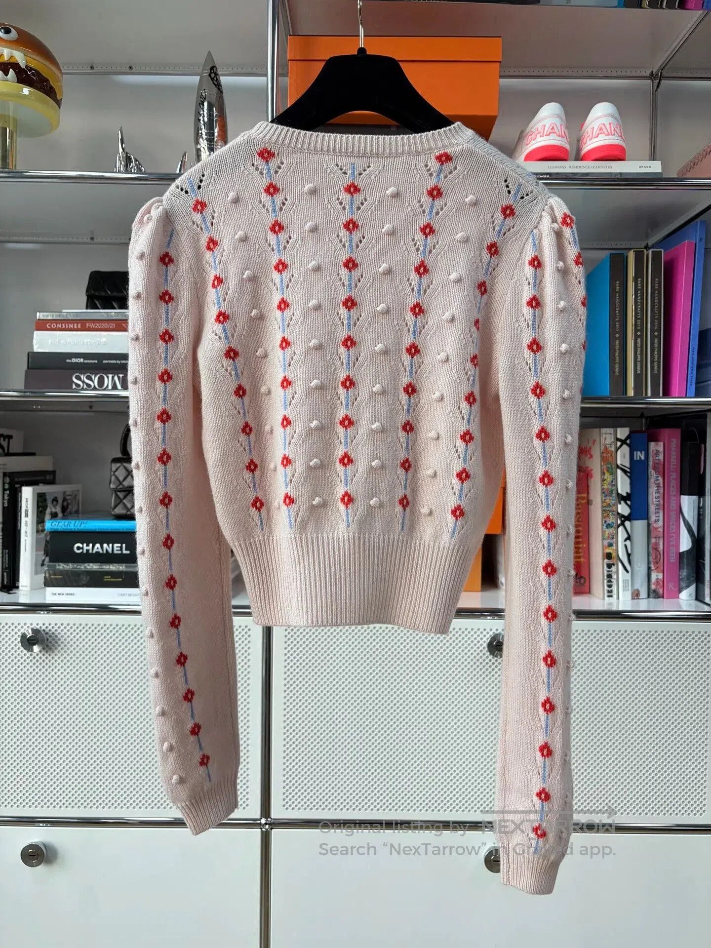 Miu Miu Miu Miu 3D Floral Pink Knit Top. Size S / US 4 / IT 40 - 2 Thumbnail