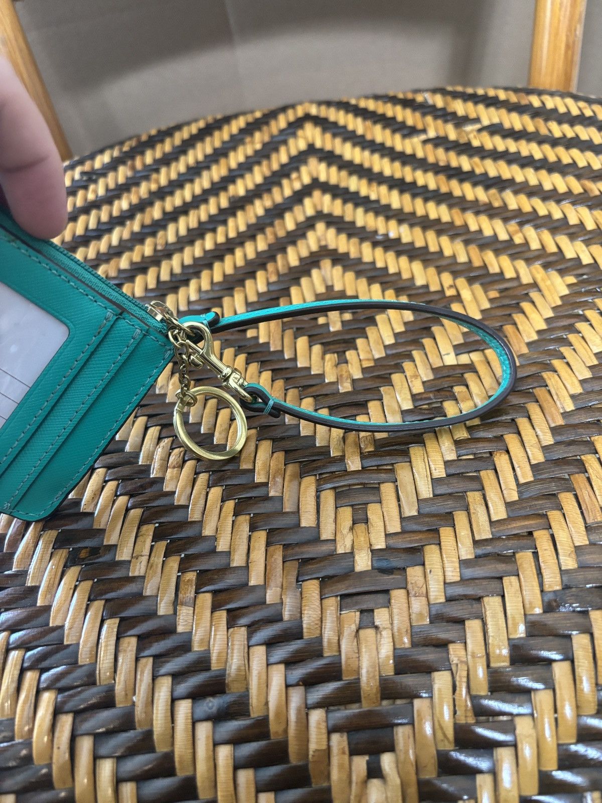 Coach Coach Wrist Wallet Small Green Size ONE SIZE - 4 Thumbnail