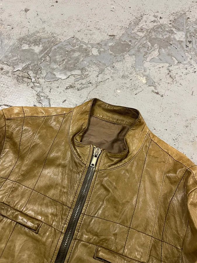 Rick Owens AW2004 Rick Owens Cargo Pocket Khaki Leather Jacket Size US M / EU 48-50 / 2 - 6 Thumbnail