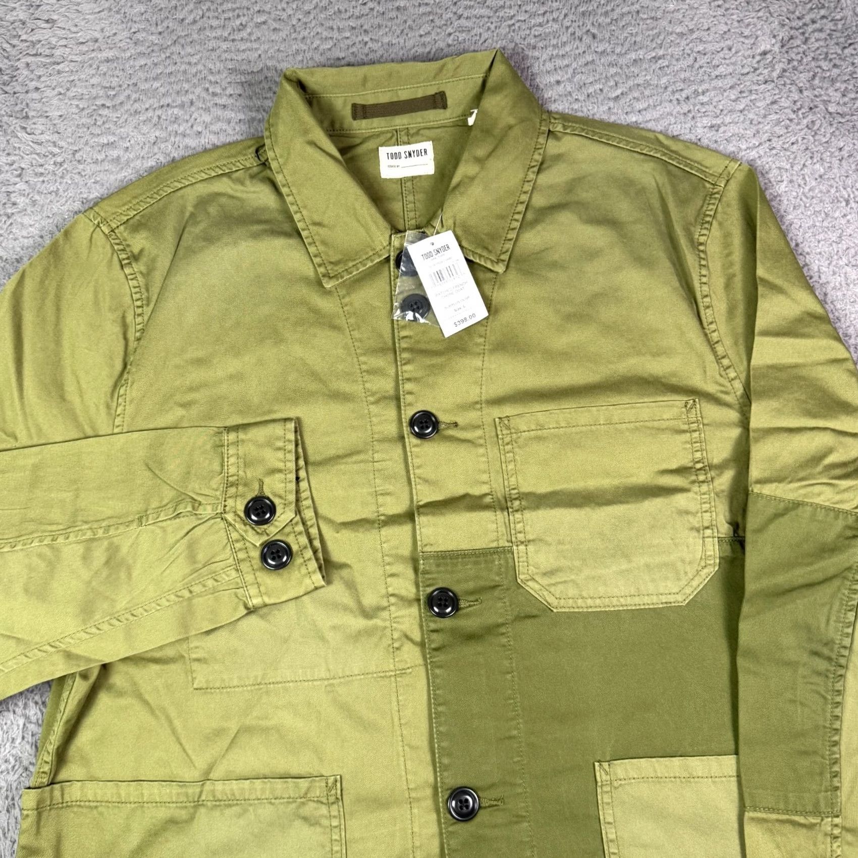 Todd Snyder Todd Snyder Patched French Chore Coat Mens L Green Military Shirt Jacket NEW Size US L / EU 52-54 / 3 - 2 Thumbnail