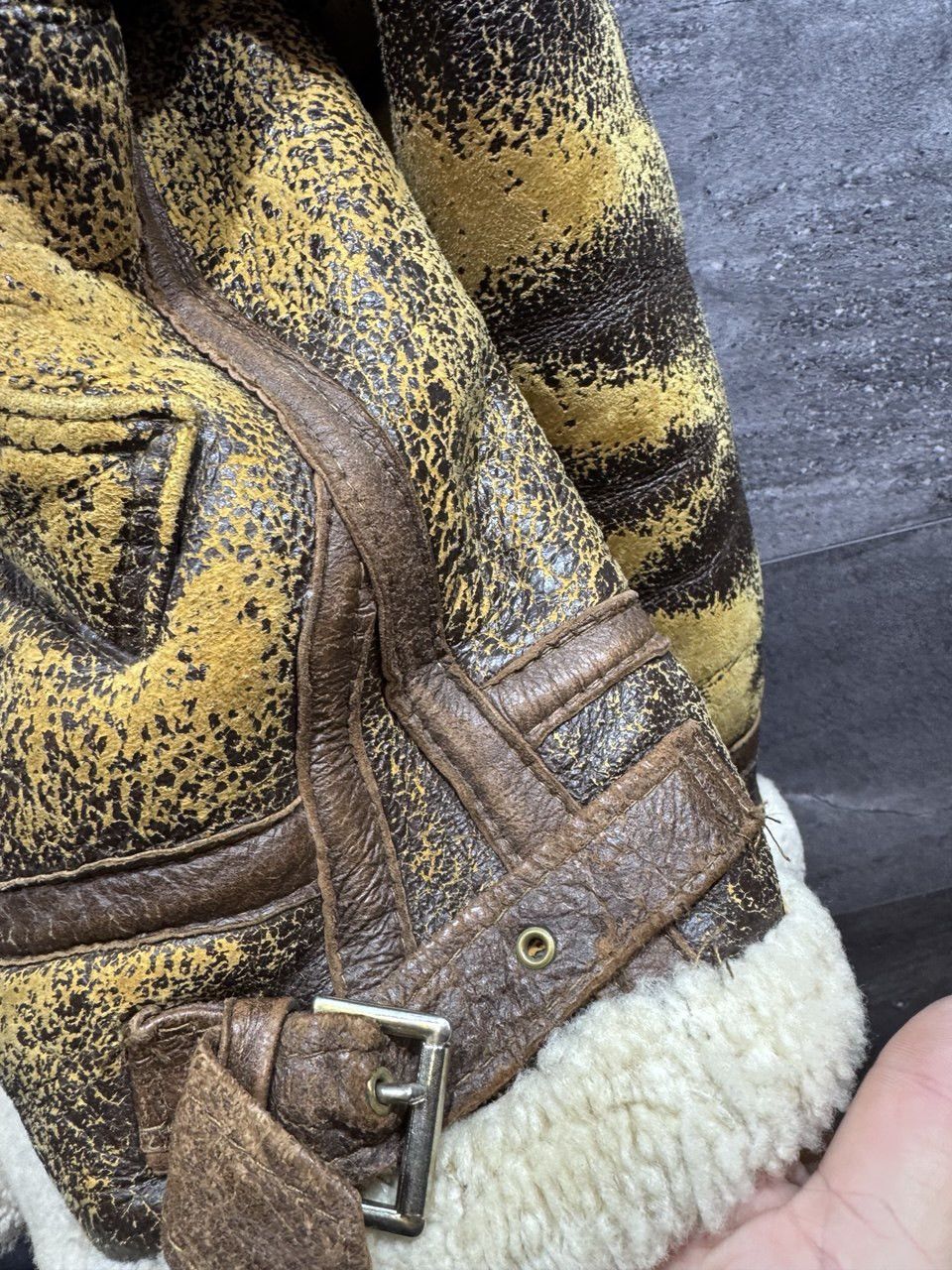 Other F16 Type Aviation Air Force US Army Style Sheepskin Jacket Size US M / EU 48-50 / 2 - 18 Thumbnail