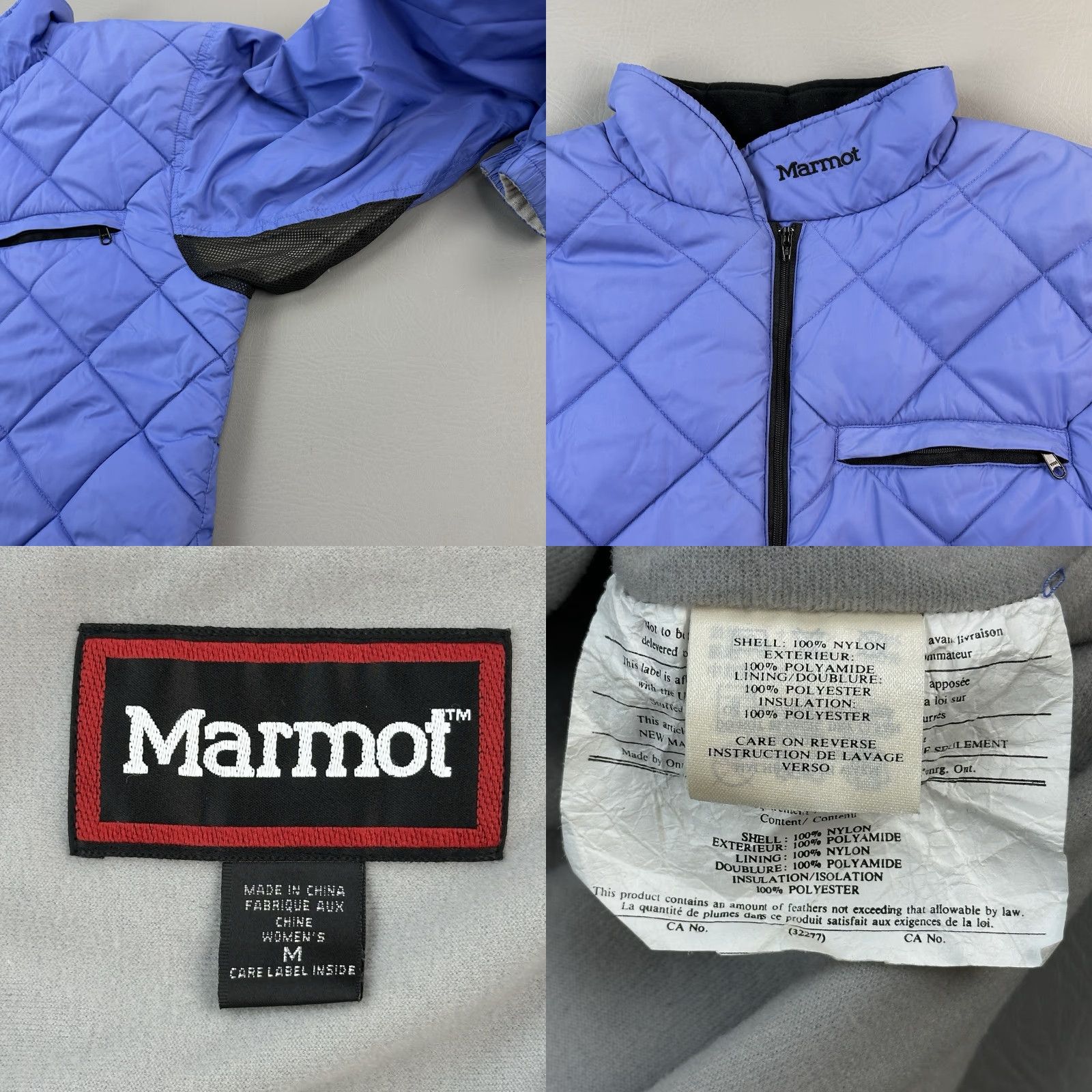 Marmot VINTAGE Marmot DriClime Anorak Jacket Womens M Purple Blue Quilted Pullover Size M / US 6-8 / IT 42-44 - 8 Thumbnail