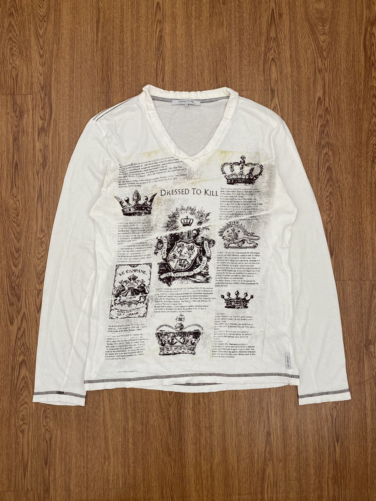 If Six Was Nine × Japanese Brand × Le Grande Bleu (L.G.B.) Dressed to kill crown kingdom words LS Size US L / EU 52-54 / 3 - 1 Thumbnail