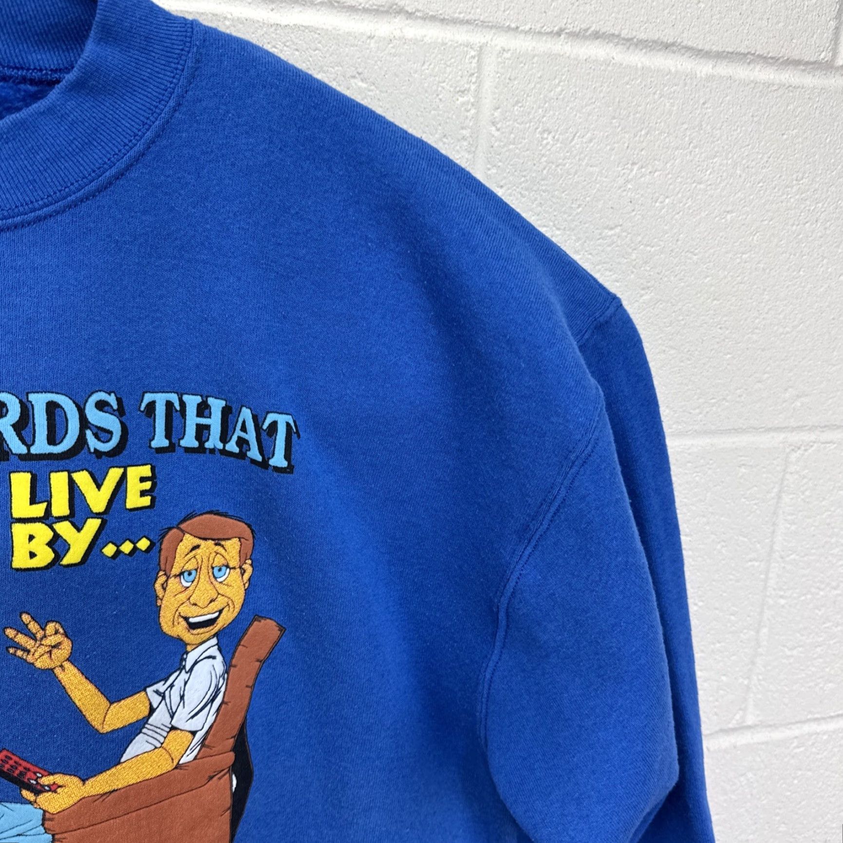 Fruit Of The Loom VINTAGE 90's Grandpa Graphic Sweatshirt XL Blue Crewneck Humor Mens Size US XL / EU 56 / 4 - 7 Thumbnail