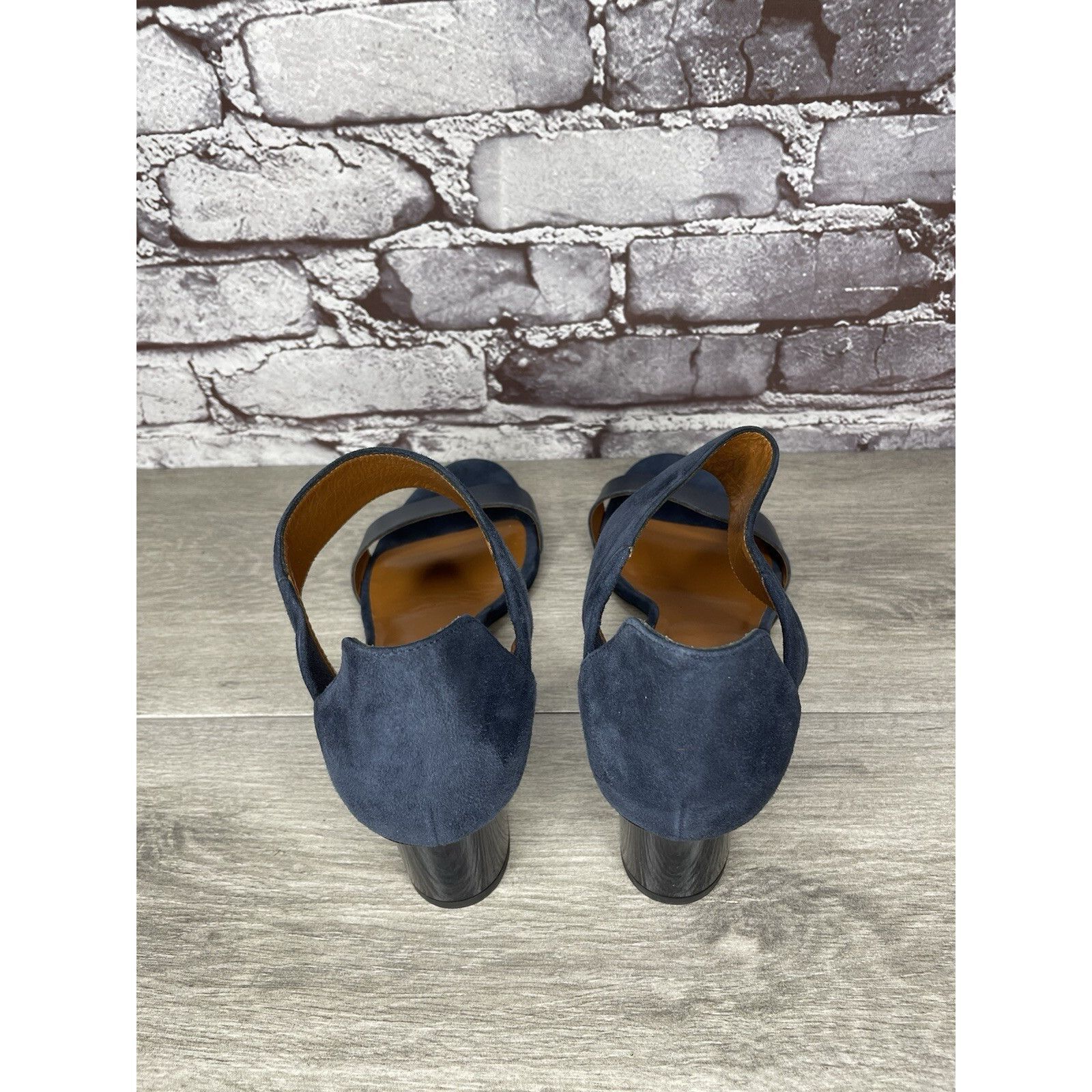 Aquatalia Aquatalia Blue Suede Leather Ankle Strap Heel Open Sandals W Size US 11 / IT 41 - 12 Thumbnail